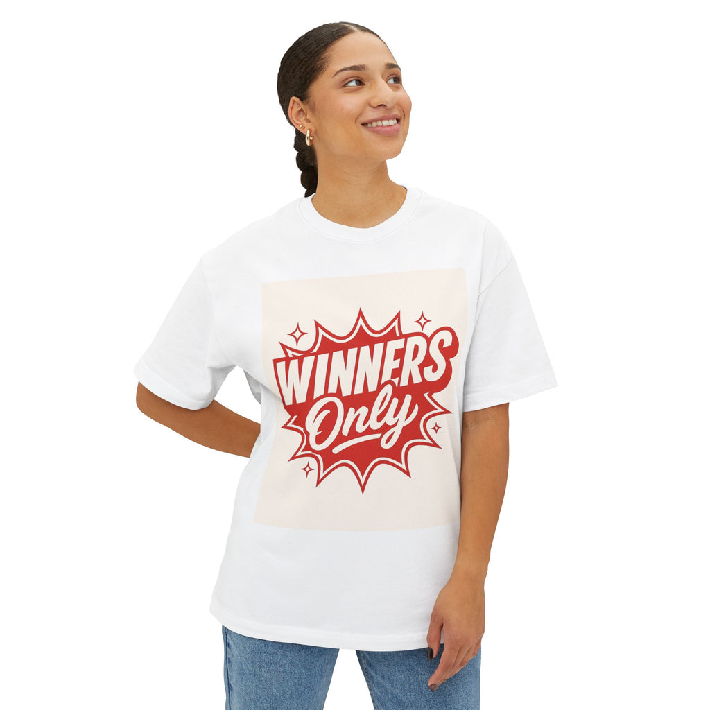 Winners Only Oversized Tee - Fun Graphic T-Shirt for Casual Style