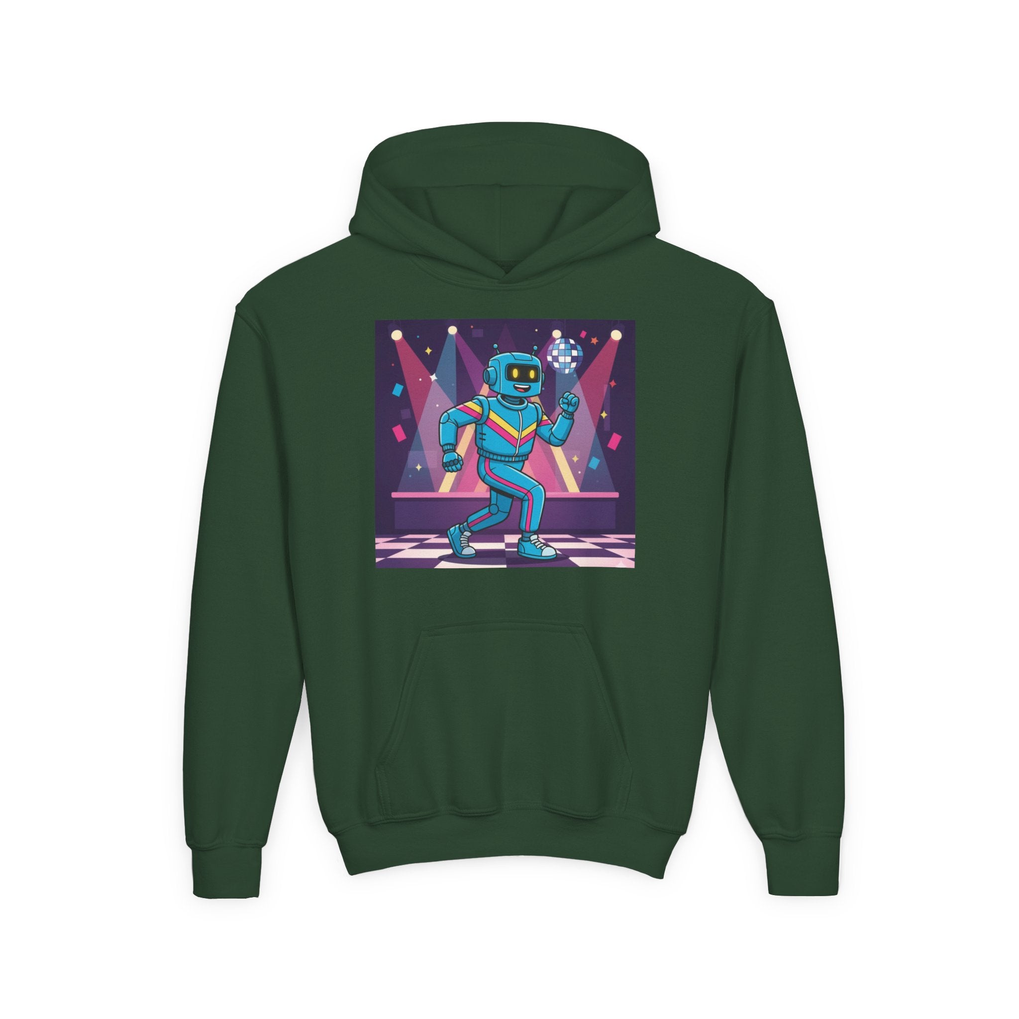 Kids Robot Disco Hoodie — 'Freaky Ko' Back Logo Youth Sweatshirt