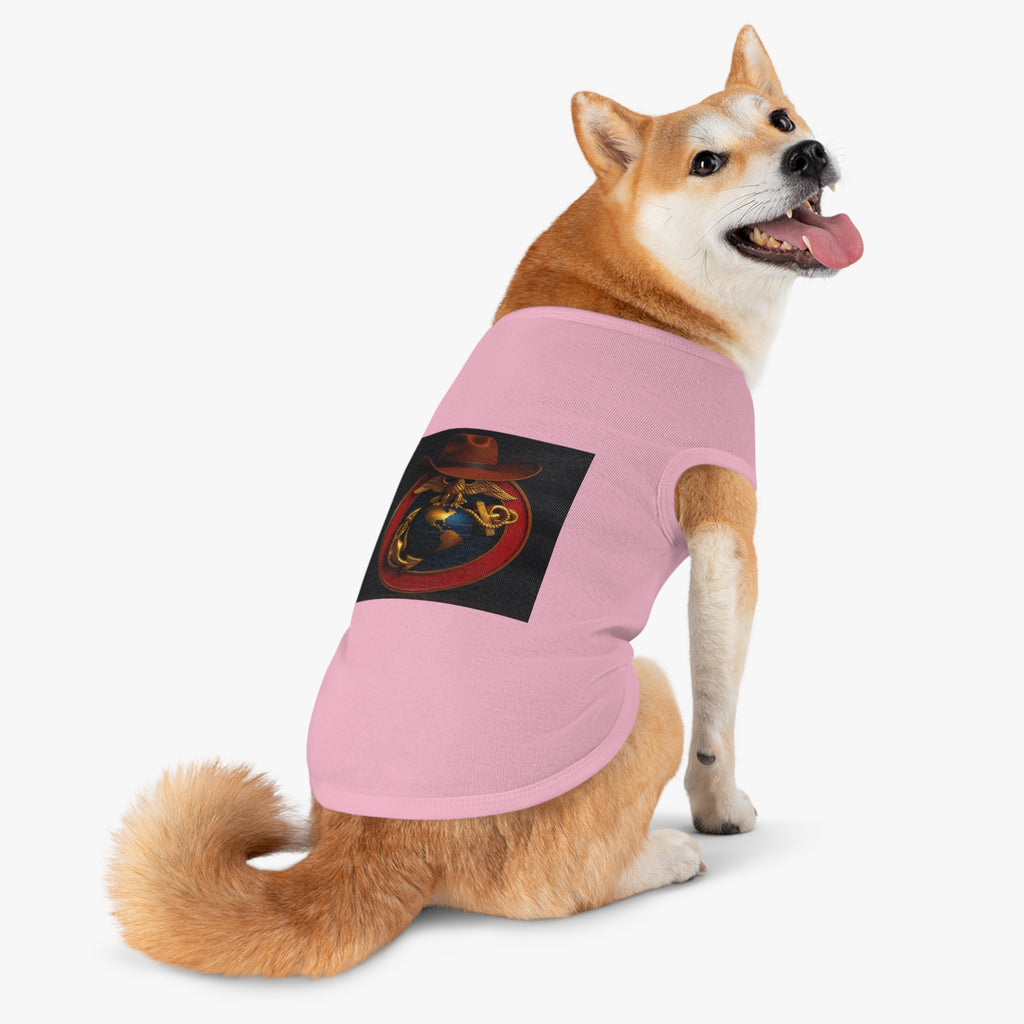 Stylish Pet Tank Top with Earth and Eagle Design for Outdoor Adventures