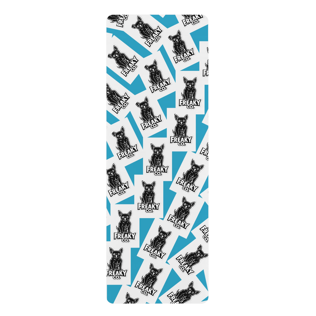 Freaky Dog Pattern Yoga Mat - Durable Rubber Exercise Mat for Pet Lovers