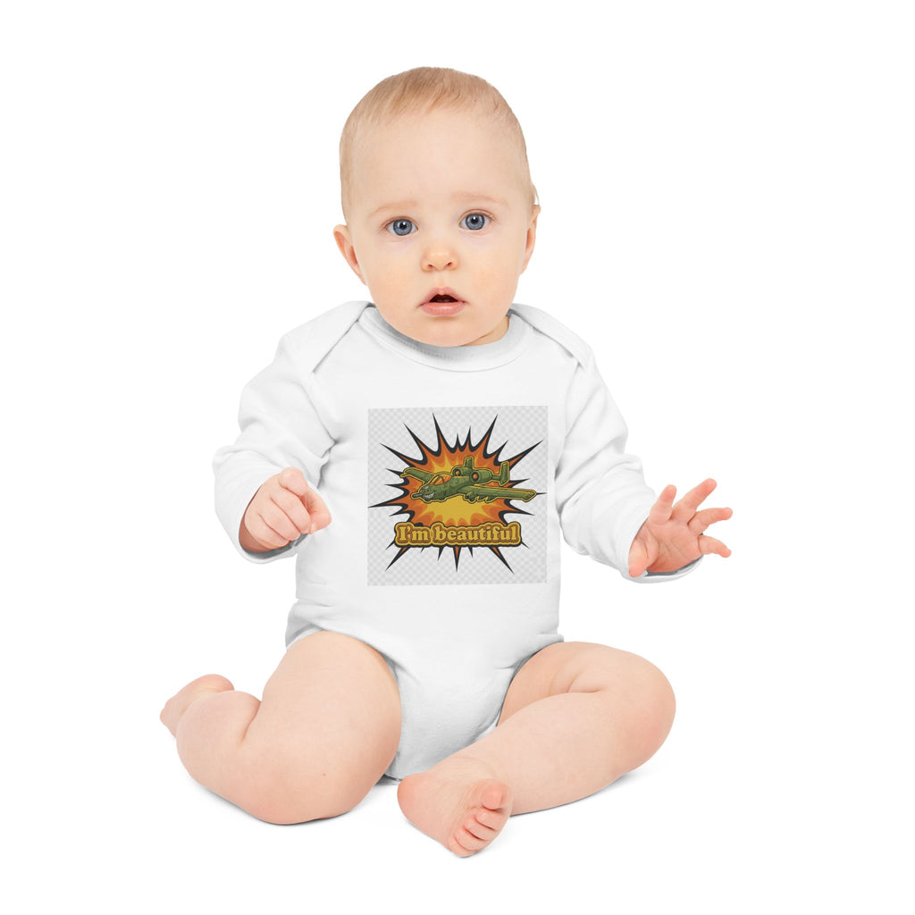 I'm Beautiful Baby Bodysuit - Organic Long Sleeve Infant Outfit