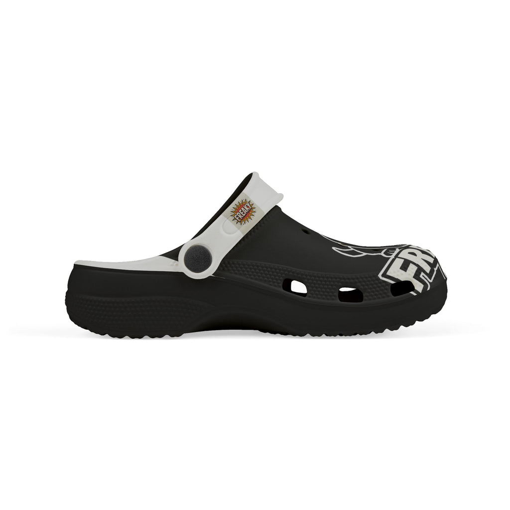 Kid's Fun EVA Foam Clogs - Trendy Black Design with Playful Dog Graphic