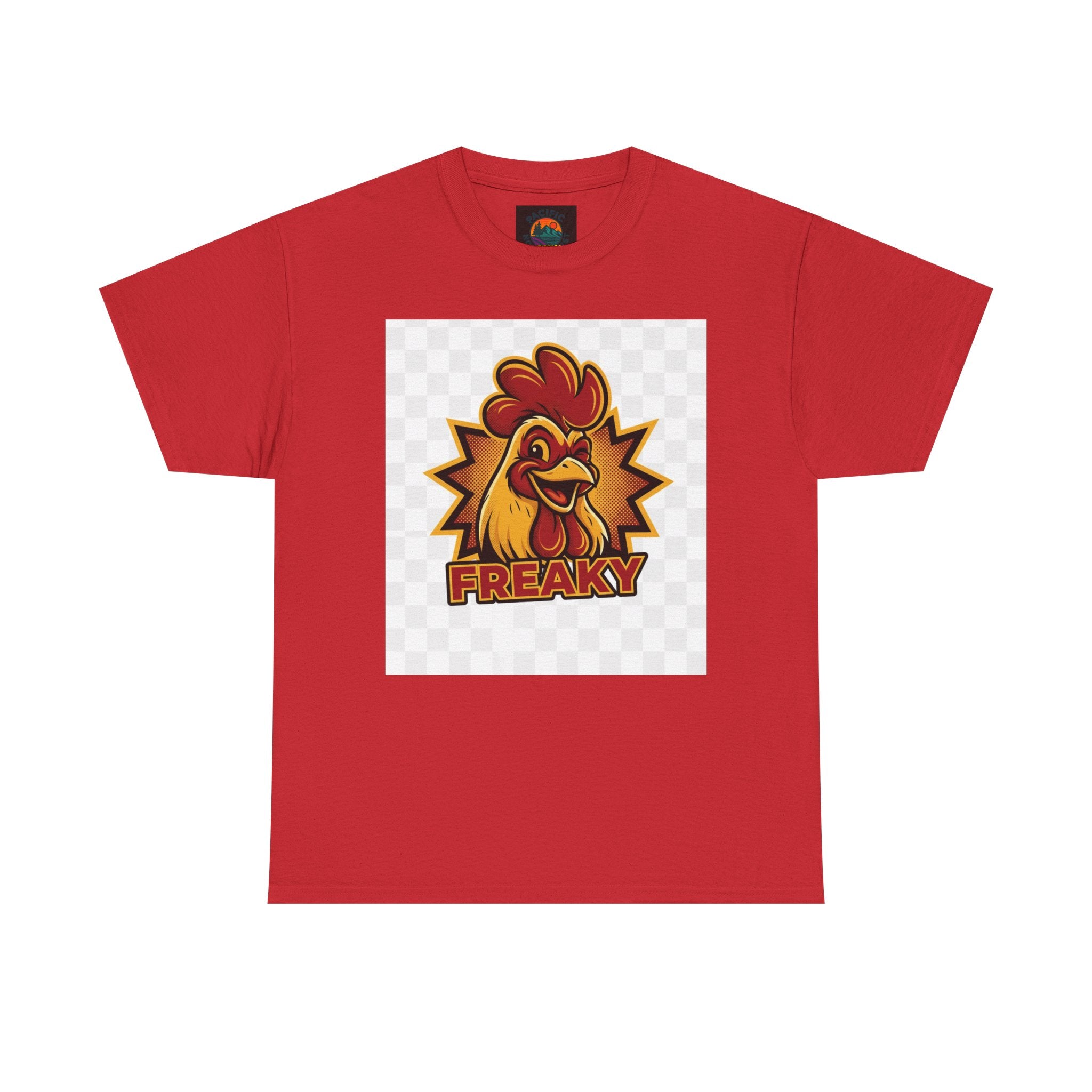 Freaky Rooster Unisex Heavy Cotton Tee - Fun Graphic T-Shirt for Chicken Lovers