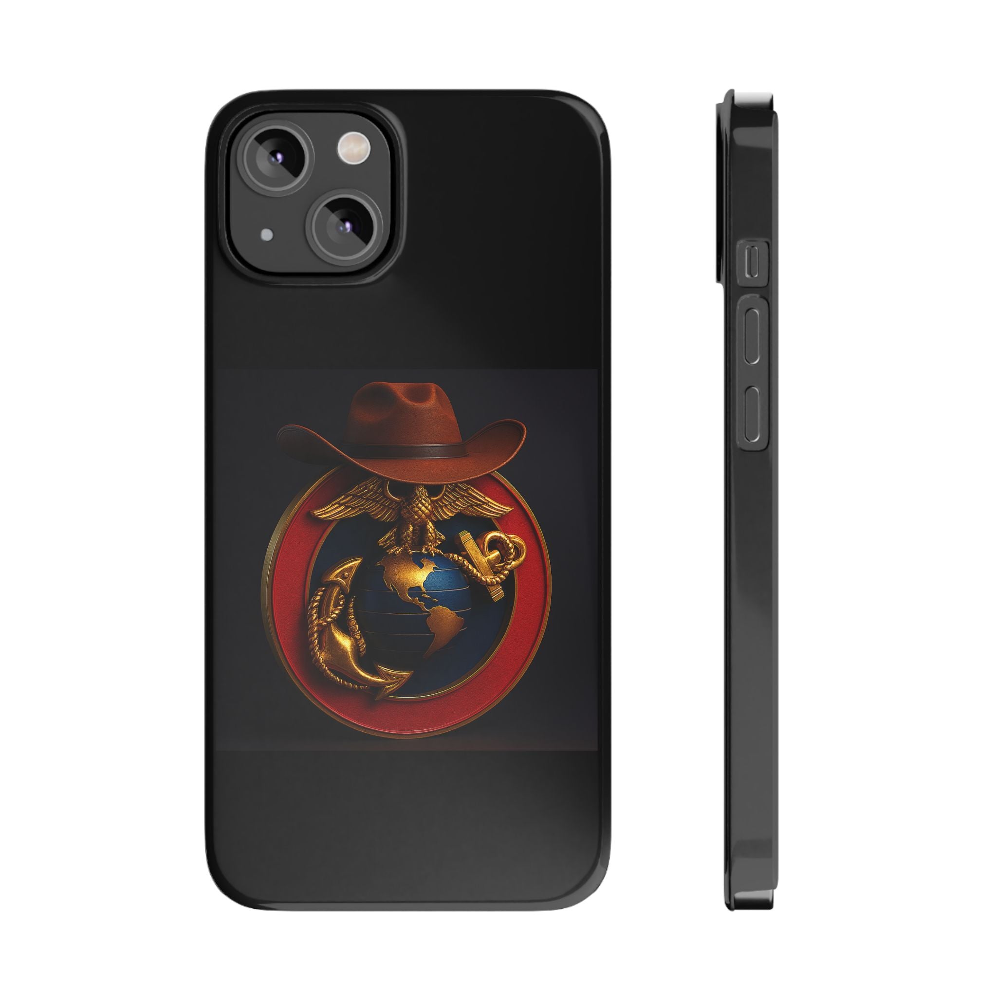 Slim Phone Case with Marine Corps Eagle Globe and Anchor Design