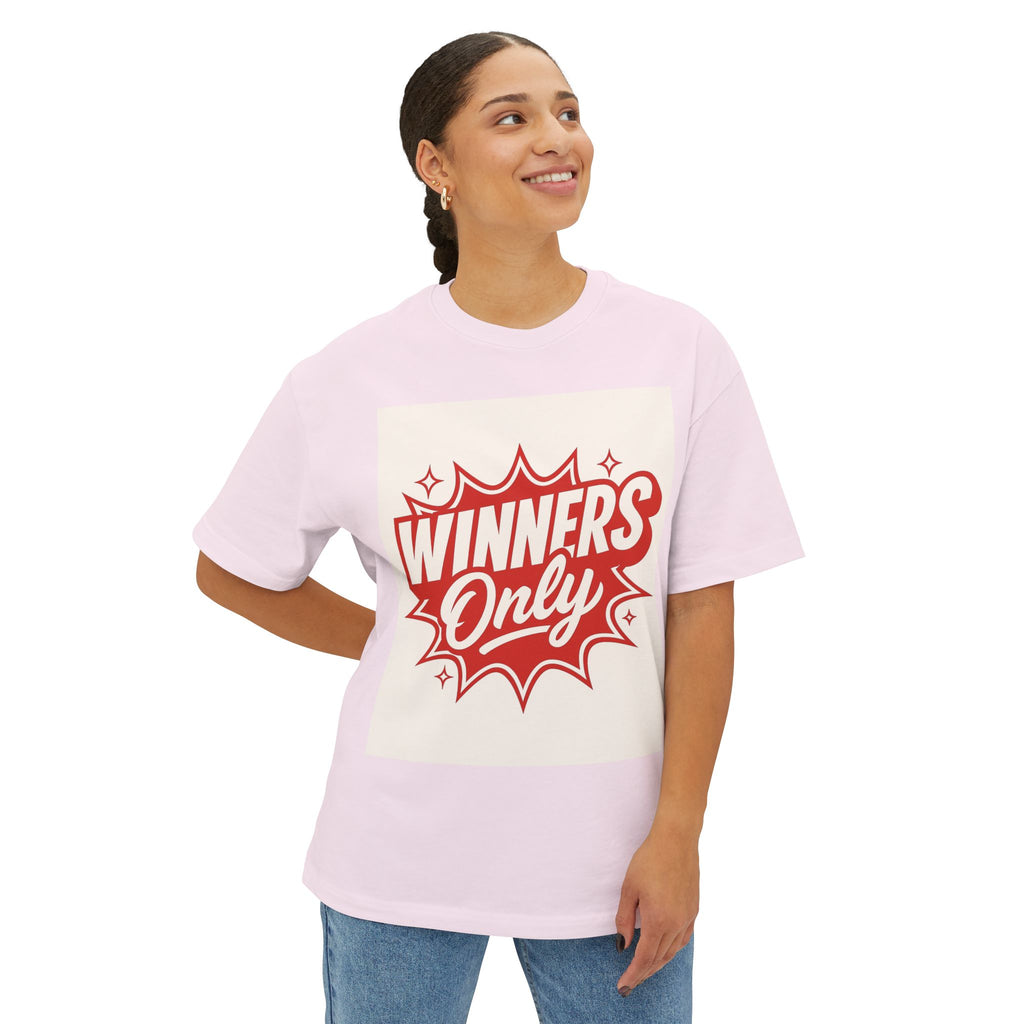 Winners Only Oversized Tee - Fun Graphic T-Shirt for Casual Style