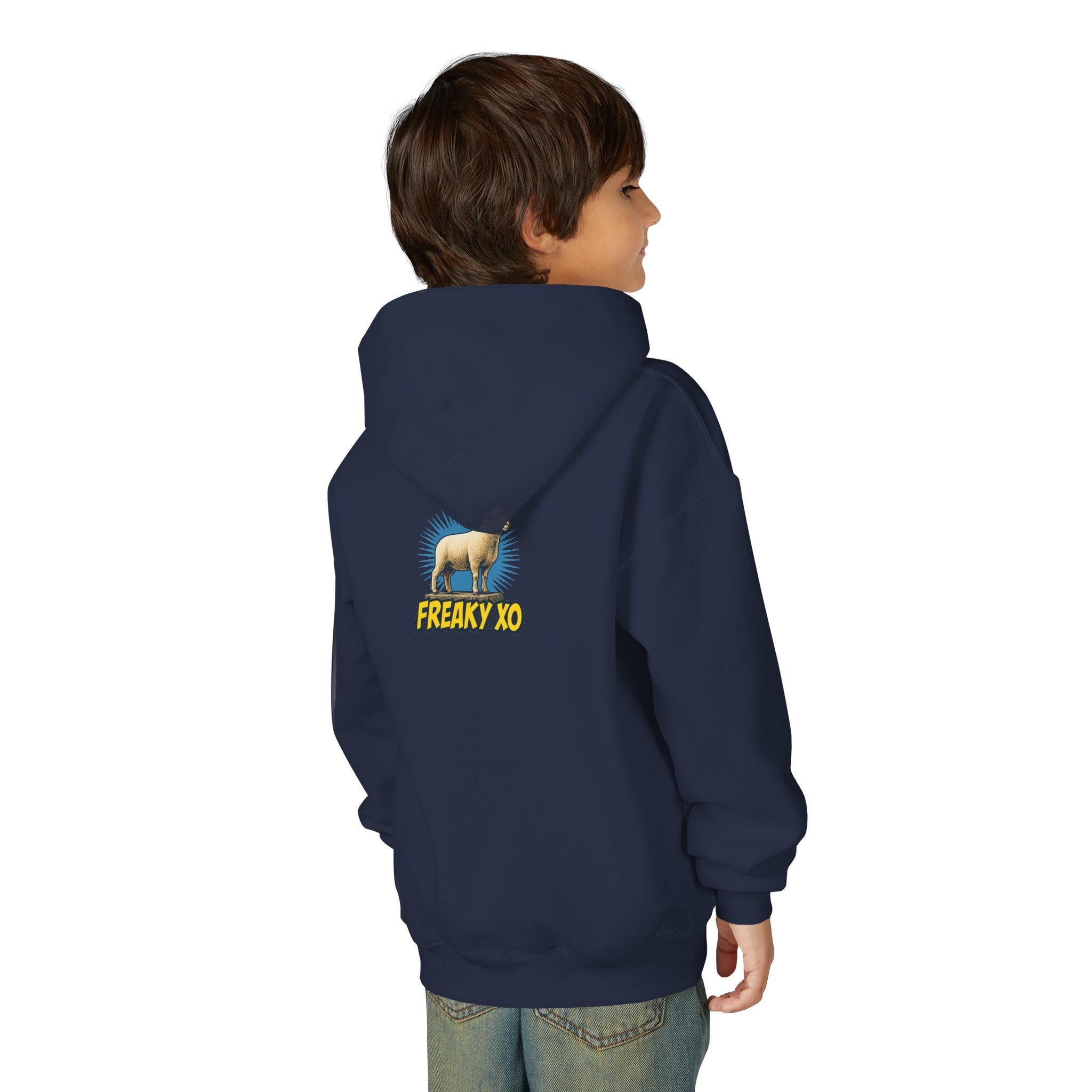 Kids Robot Disco Hoodie — 'Freaky Ko' Back Logo Youth Sweatshirt