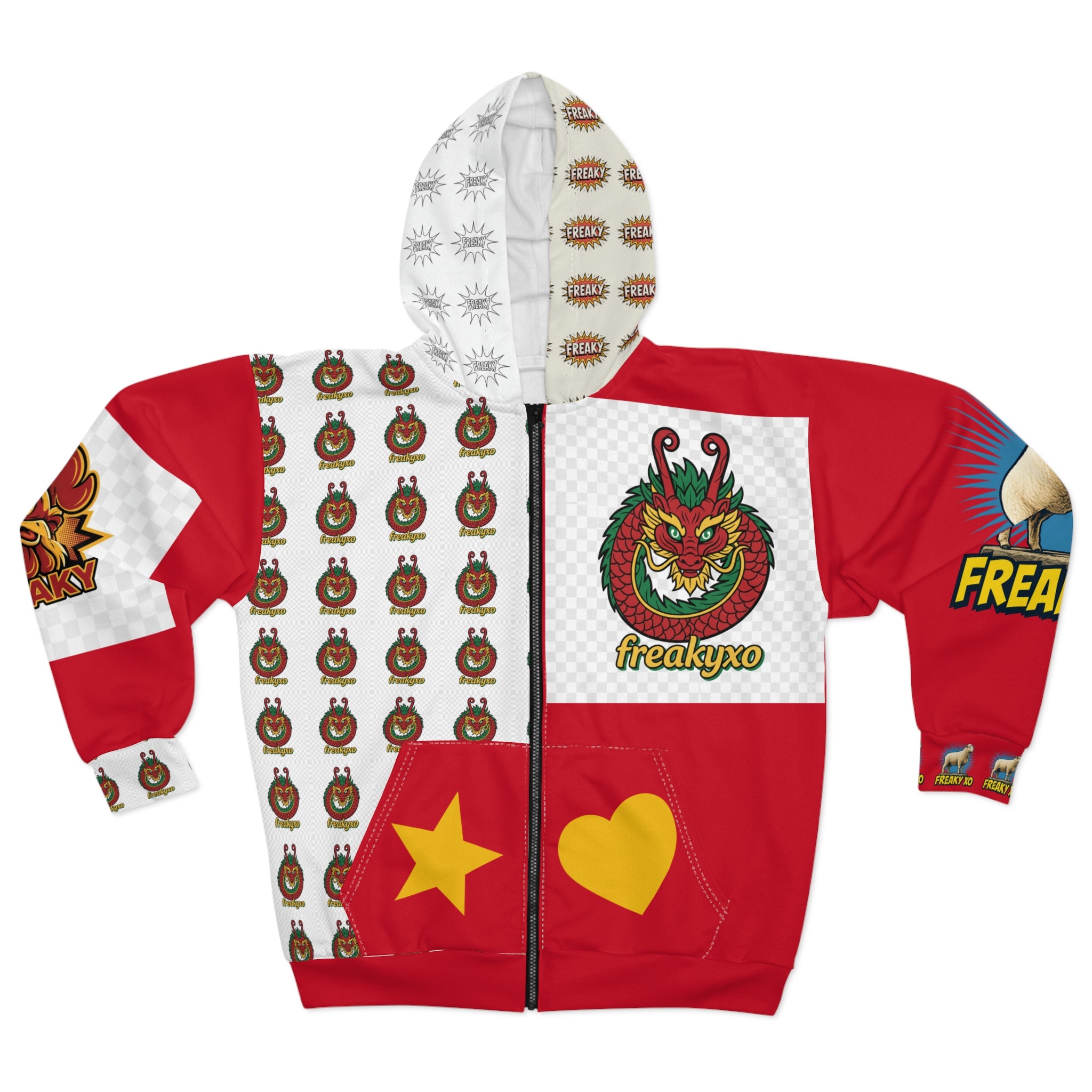 Freaky Fun Unisex Zip Hoodie