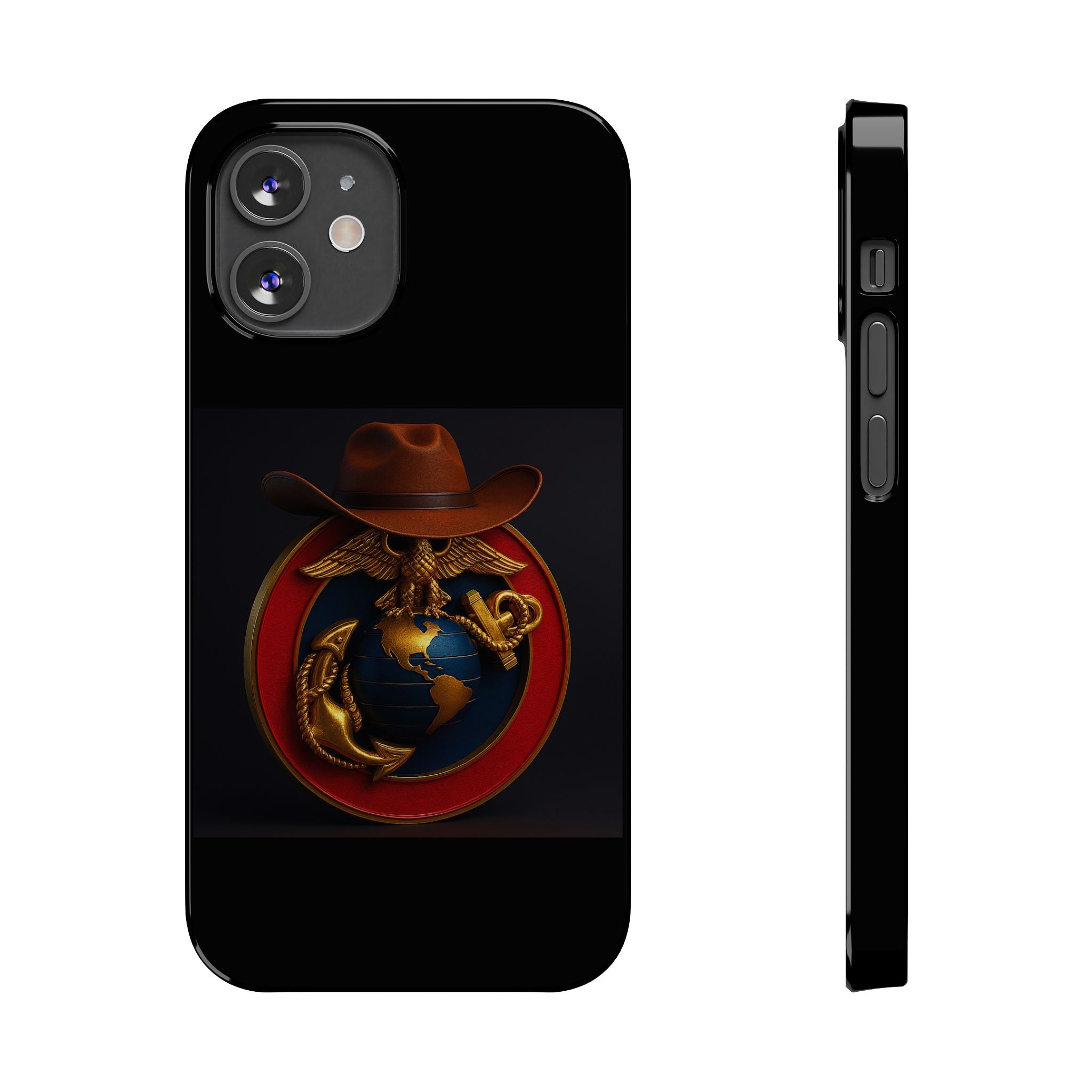 Slim Phone Case with Marine Corps Eagle Globe and Anchor Design