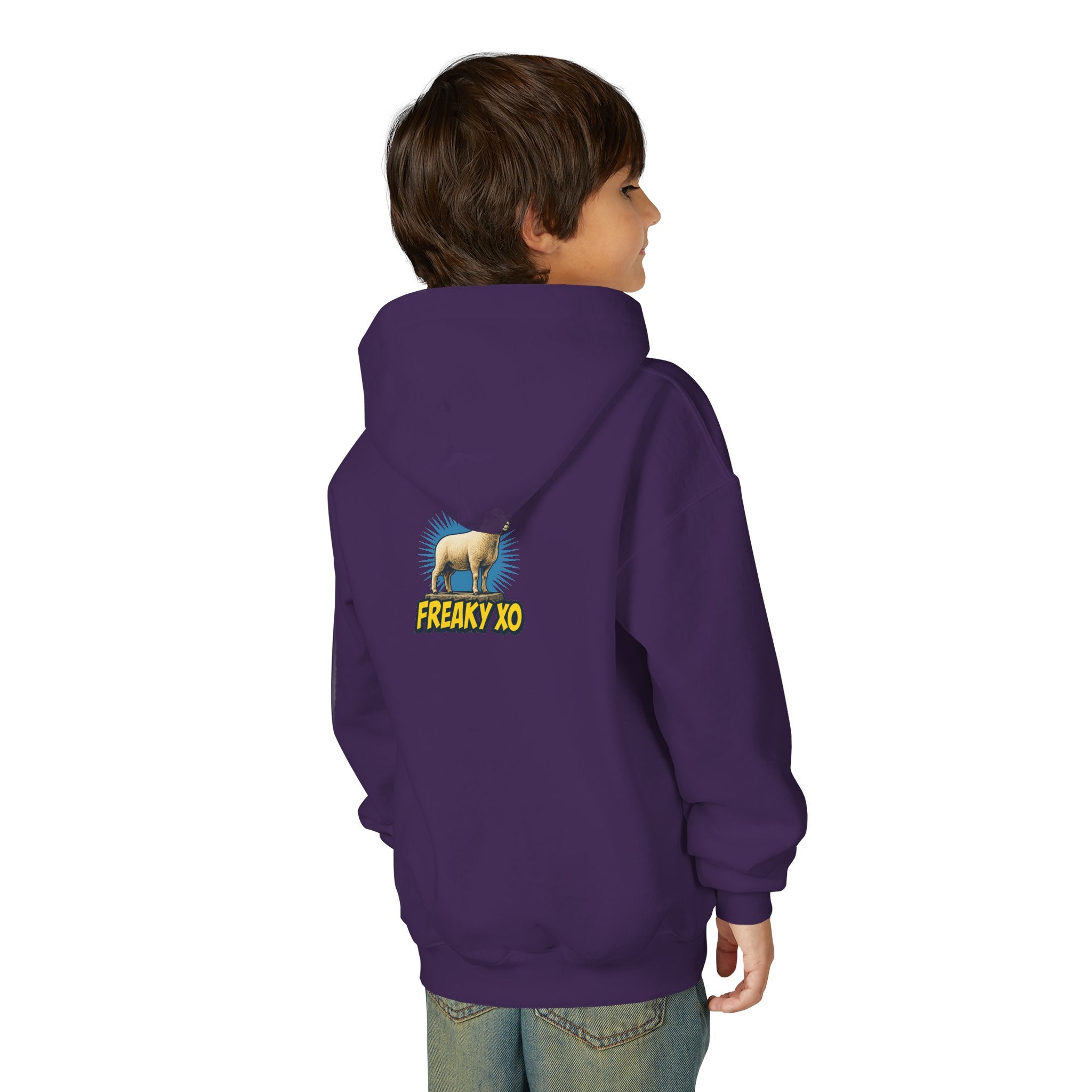 Kids Robot Disco Hoodie — 'Freaky Ko' Back Logo Youth Sweatshirt
