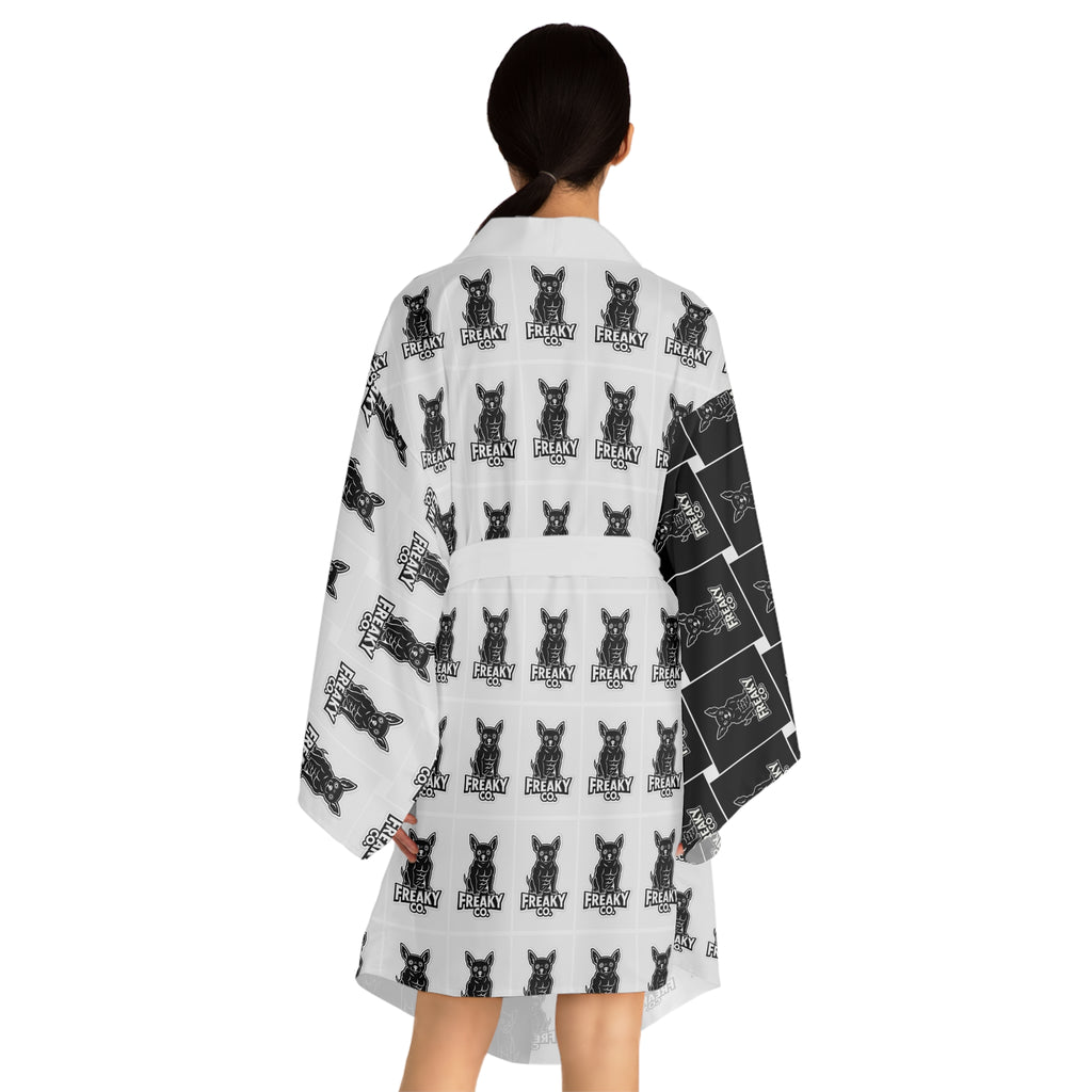 Stylish Long Sleeve Kimono Robe - Bold Wolf Legacy Design