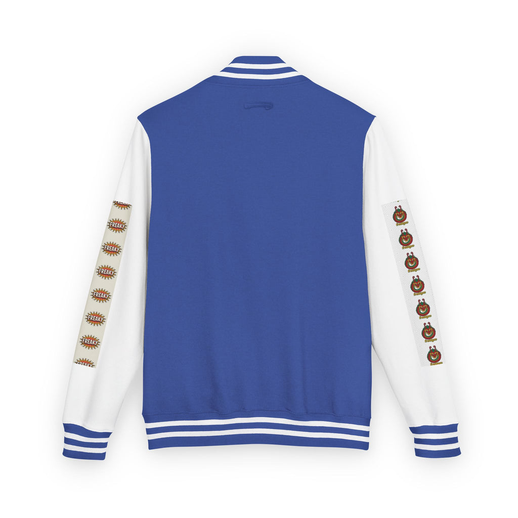 Retro Letterman Jacket with Cheerful Graphics