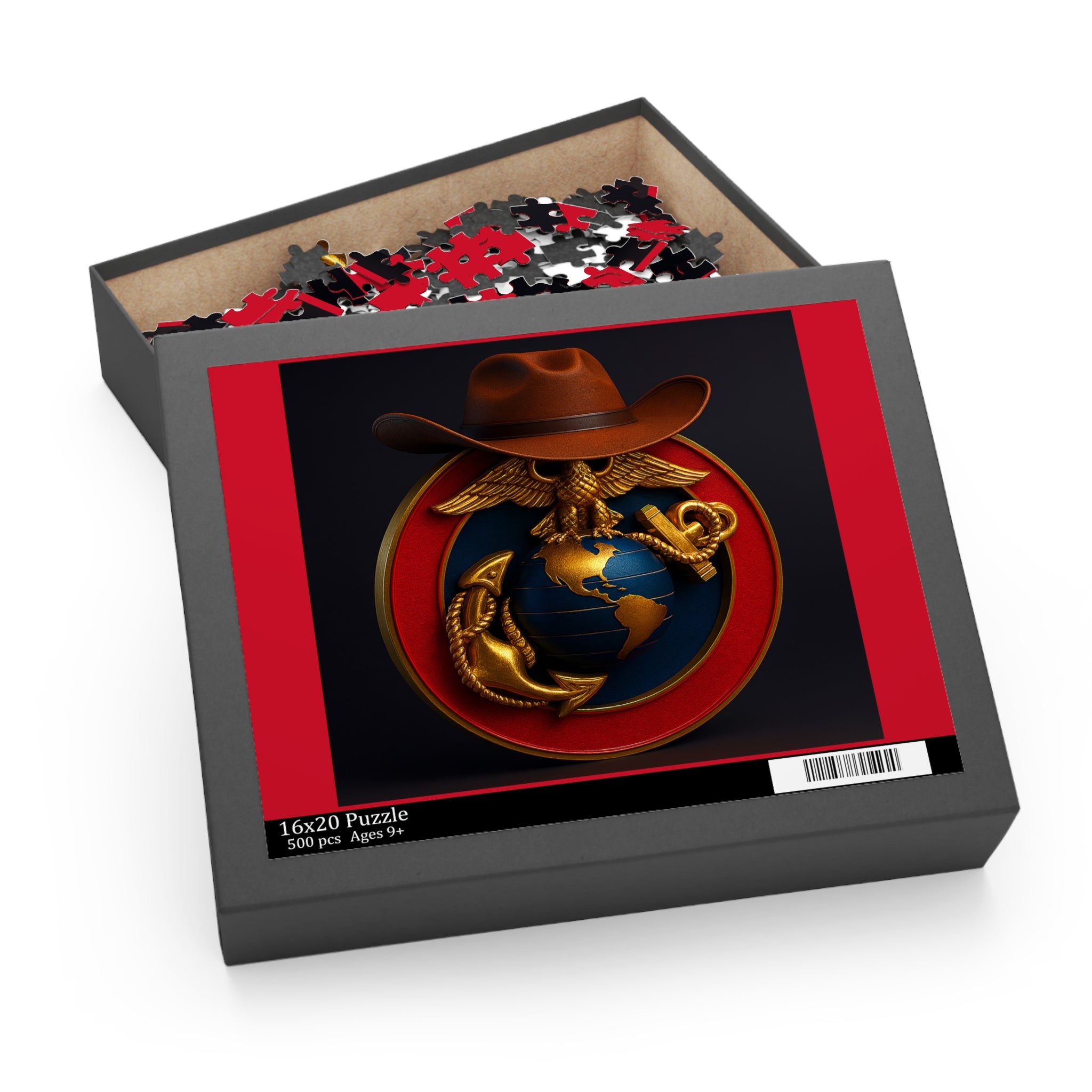 Marine Corps Emblem Puzzle (120, 252, 500-Piece) - Perfect Gift for Veterans and Enthusiasts