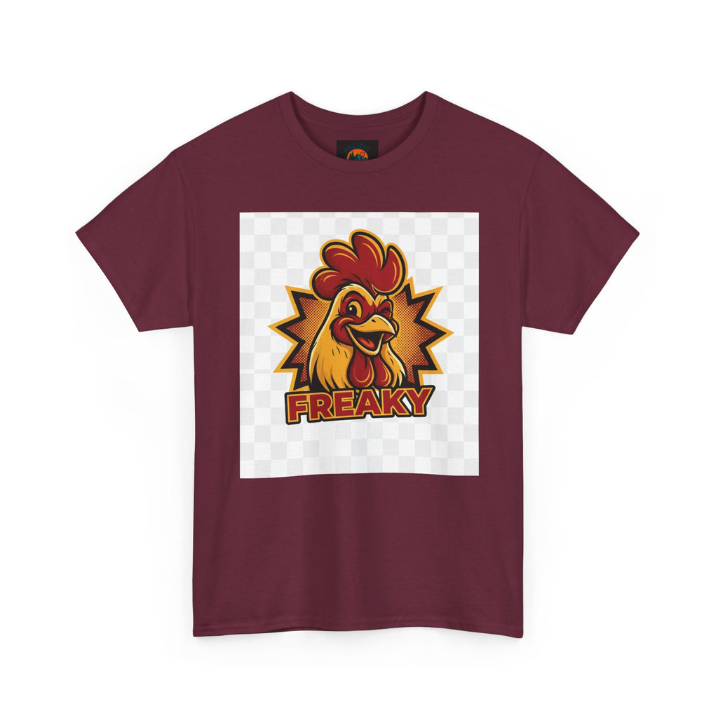 Freaky Rooster Unisex Heavy Cotton Tee - Fun Graphic T-Shirt for Chicken Lovers