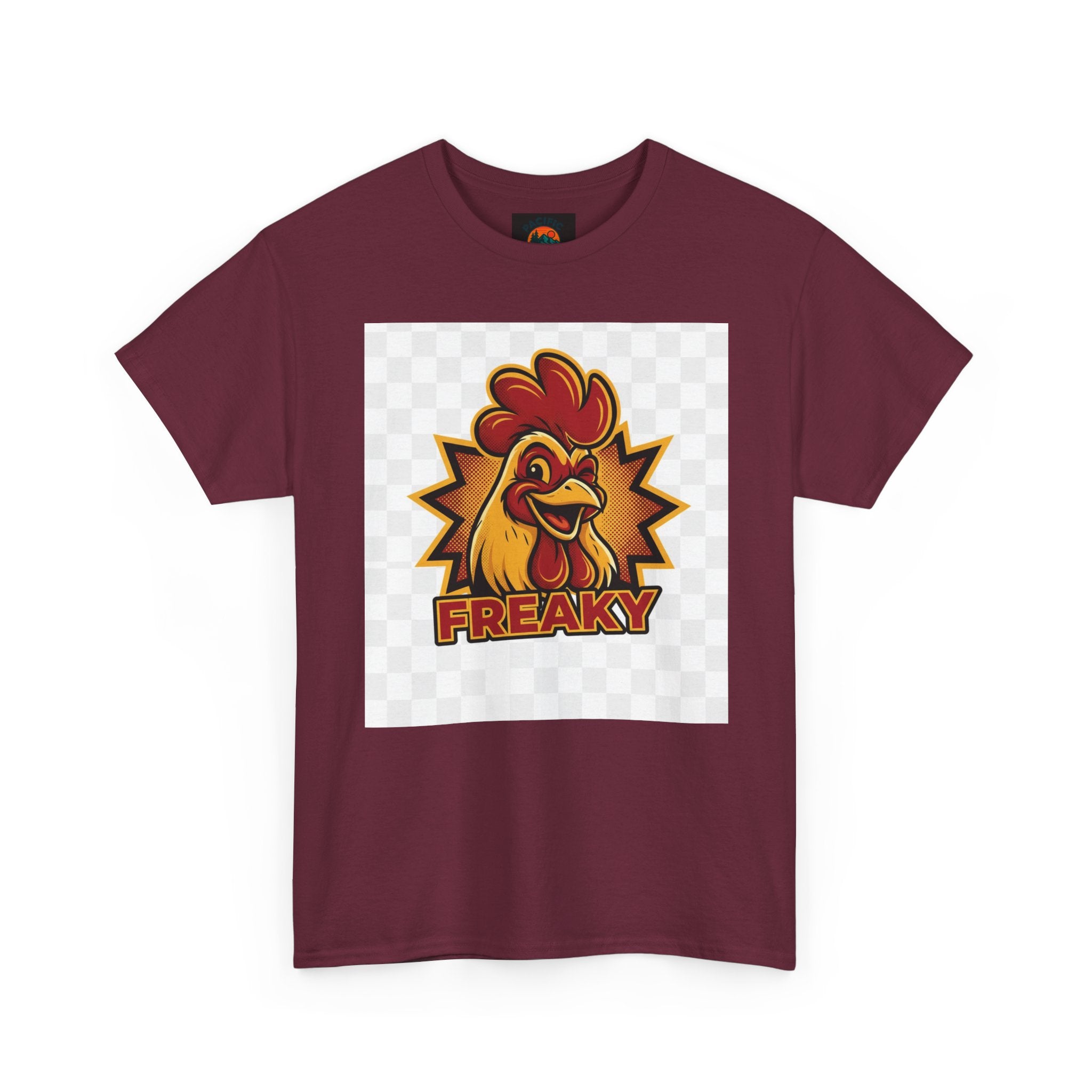 Freaky Rooster Unisex Heavy Cotton Tee - Fun Graphic T-Shirt for Chicken Lovers