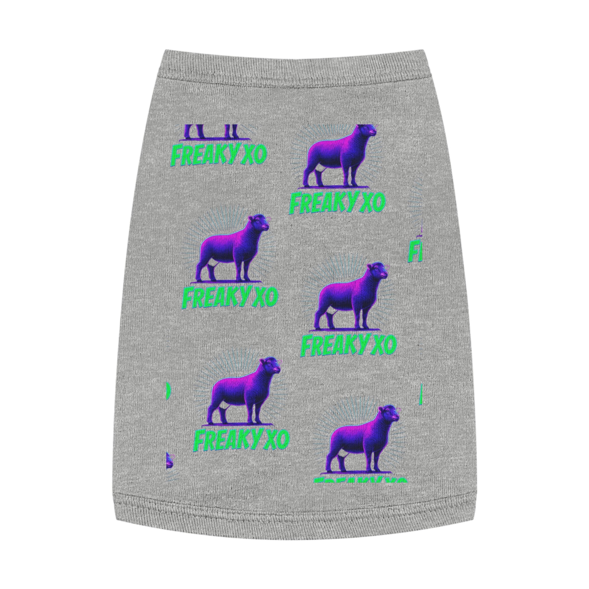 Freaky XO Pet Tank Top - Vibrant Neon Design for Stylish Pets