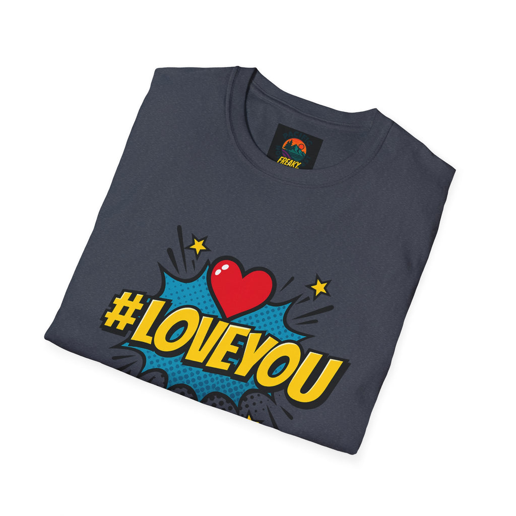 I Love You Pop Art T-Shirt — Retro Comic Heart Design