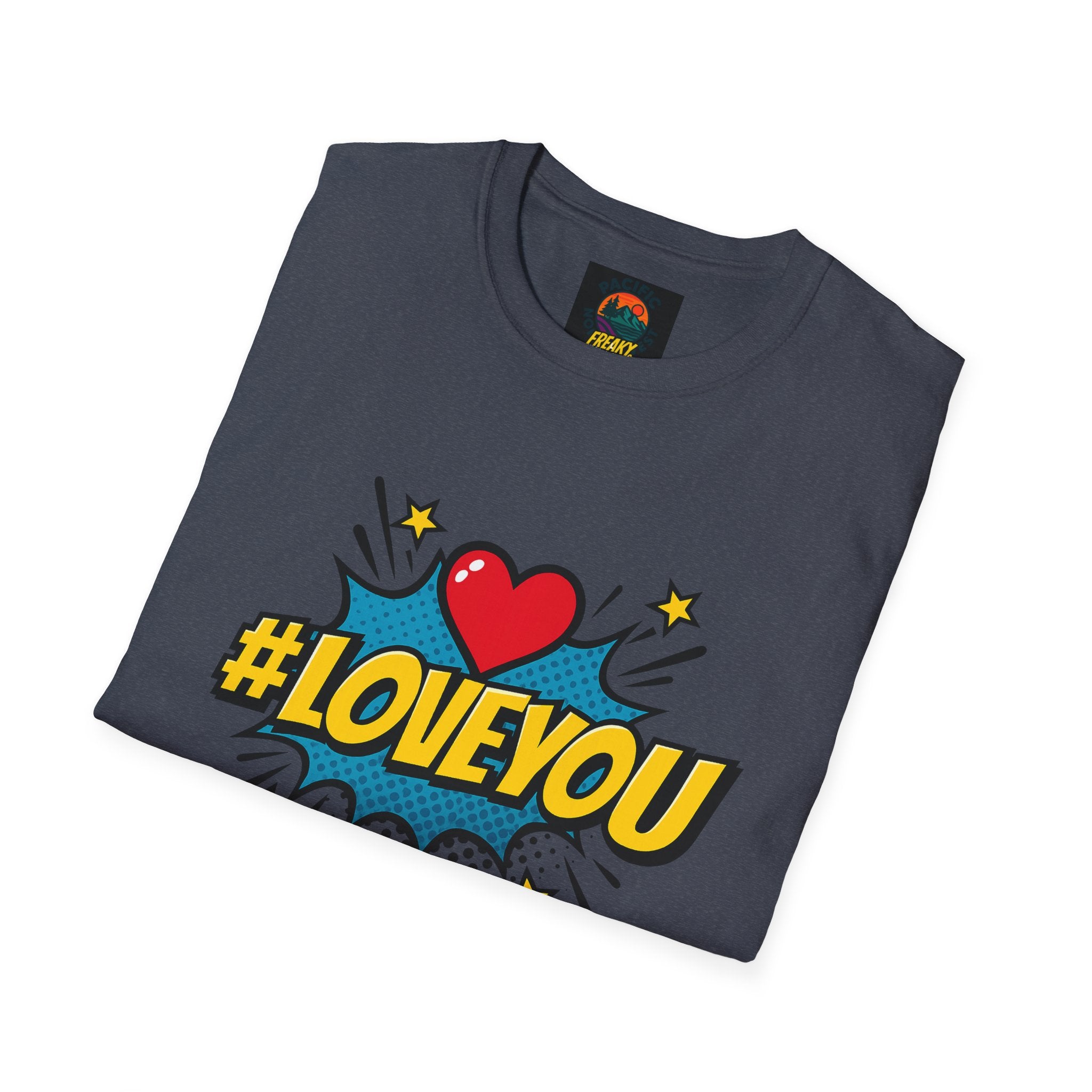 I Love You Pop Art T-Shirt — Retro Comic Heart Design