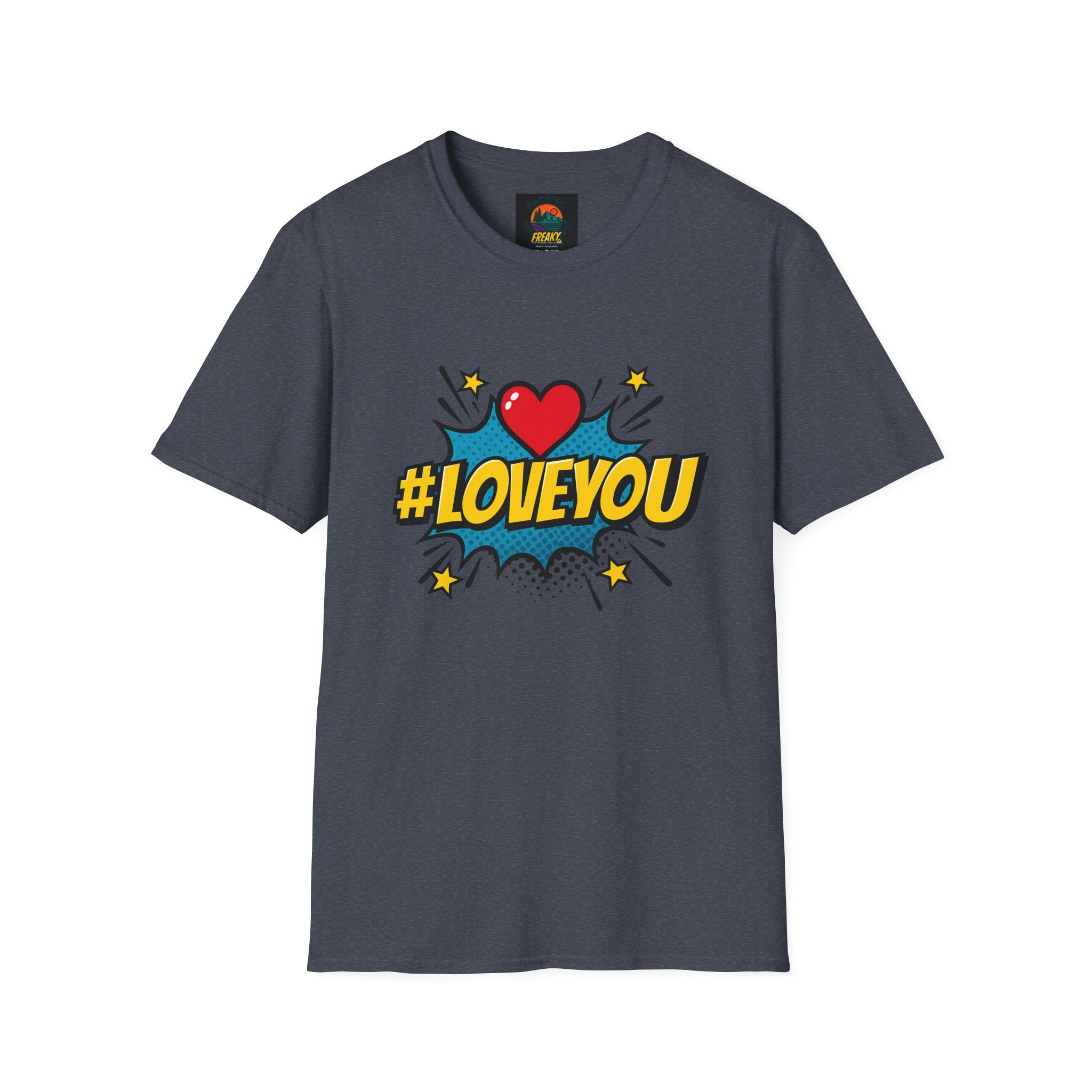 I Love You Pop Art T-Shirt — Retro Comic Heart Design