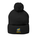 Pom-Pom Knit Cap (Embroidery)