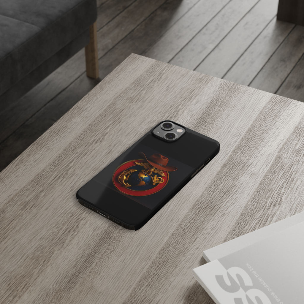 Slim Phone Case with Marine Corps Eagle Globe and Anchor Design