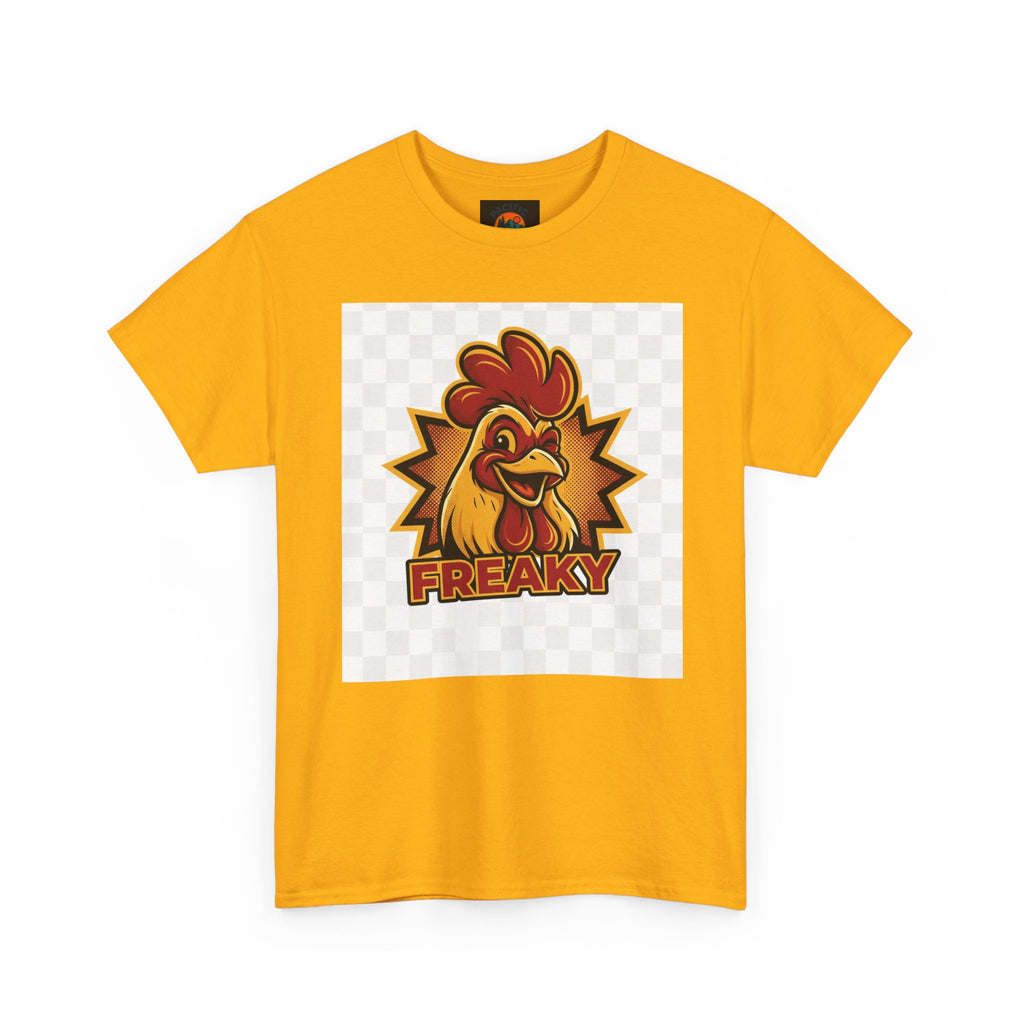 Freaky Rooster Unisex Heavy Cotton Tee - Fun Graphic T-Shirt for Chicken Lovers