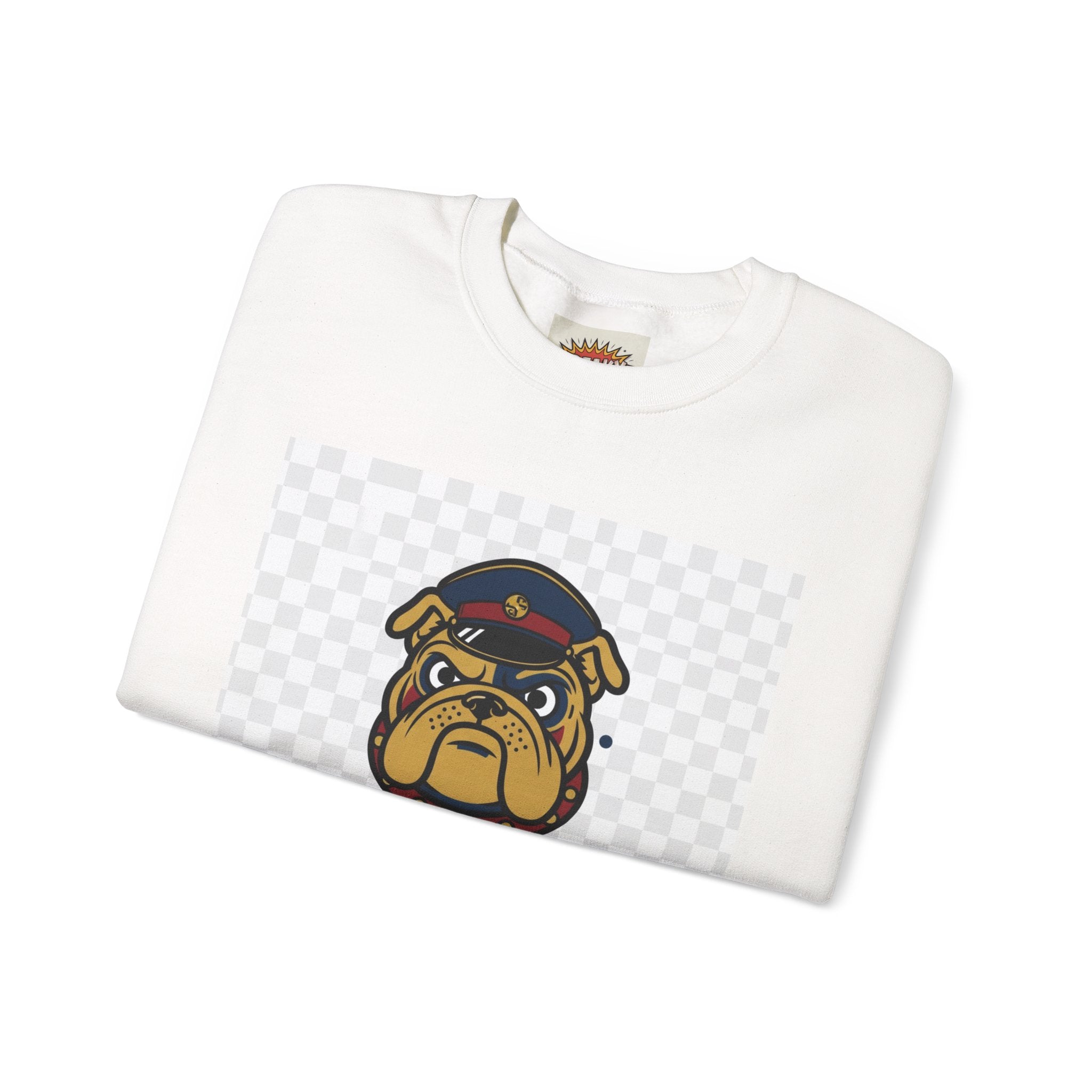 Bulldog Crewneck Sweatshirt — "Devil Dog" Military Mascot Graphic
