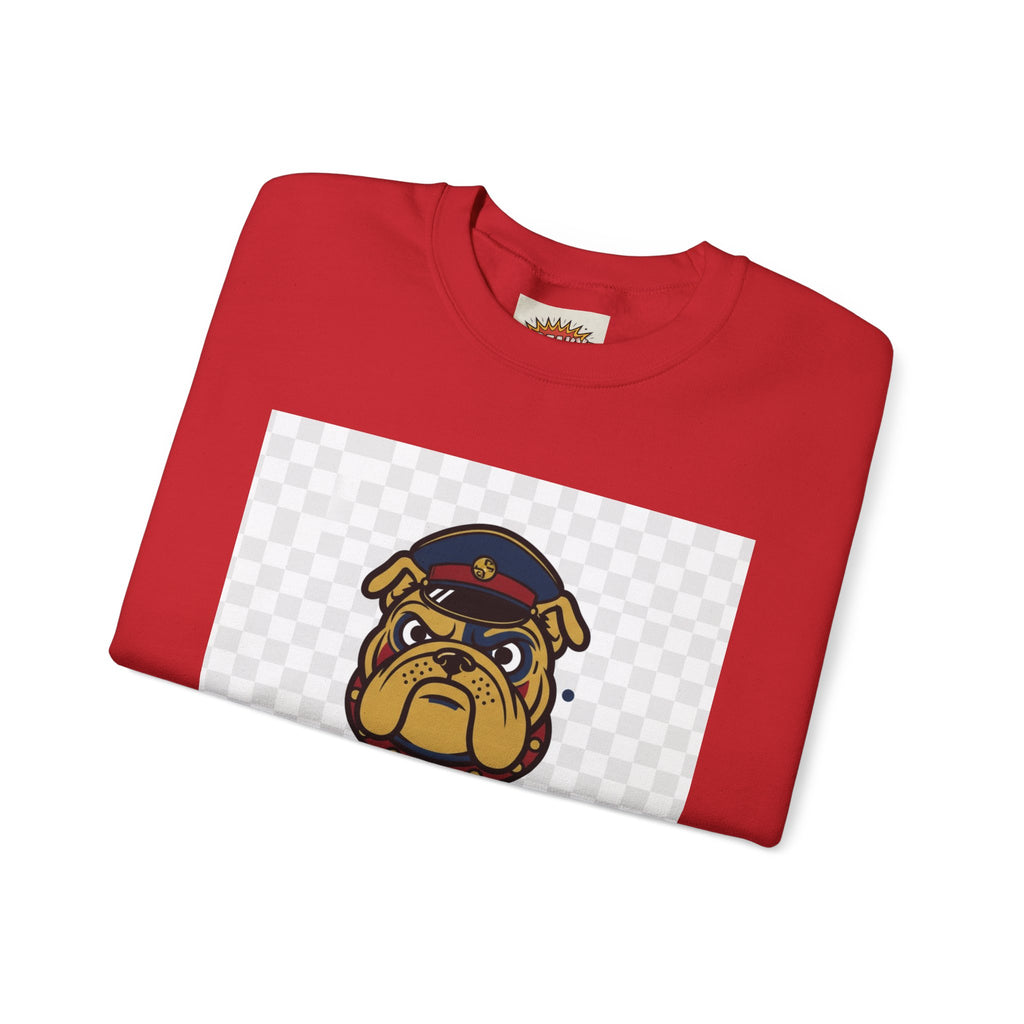 Bulldog Crewneck Sweatshirt — "Devil Dog" Military Mascot Graphic