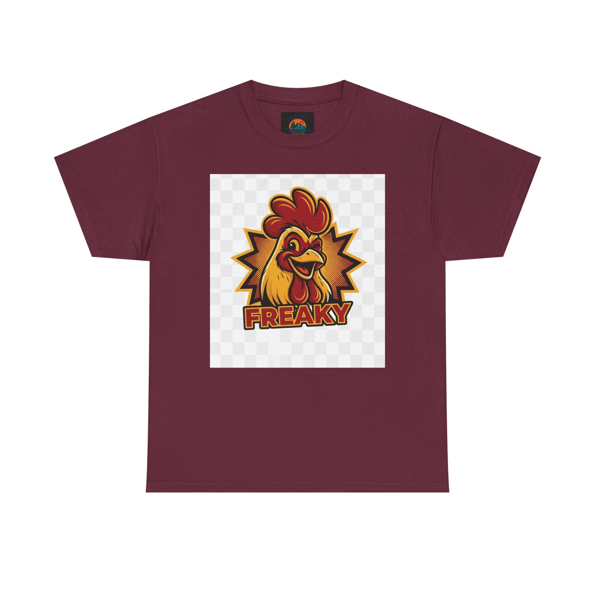 Freaky Rooster Unisex Heavy Cotton Tee - Fun Graphic T-Shirt for Chicken Lovers