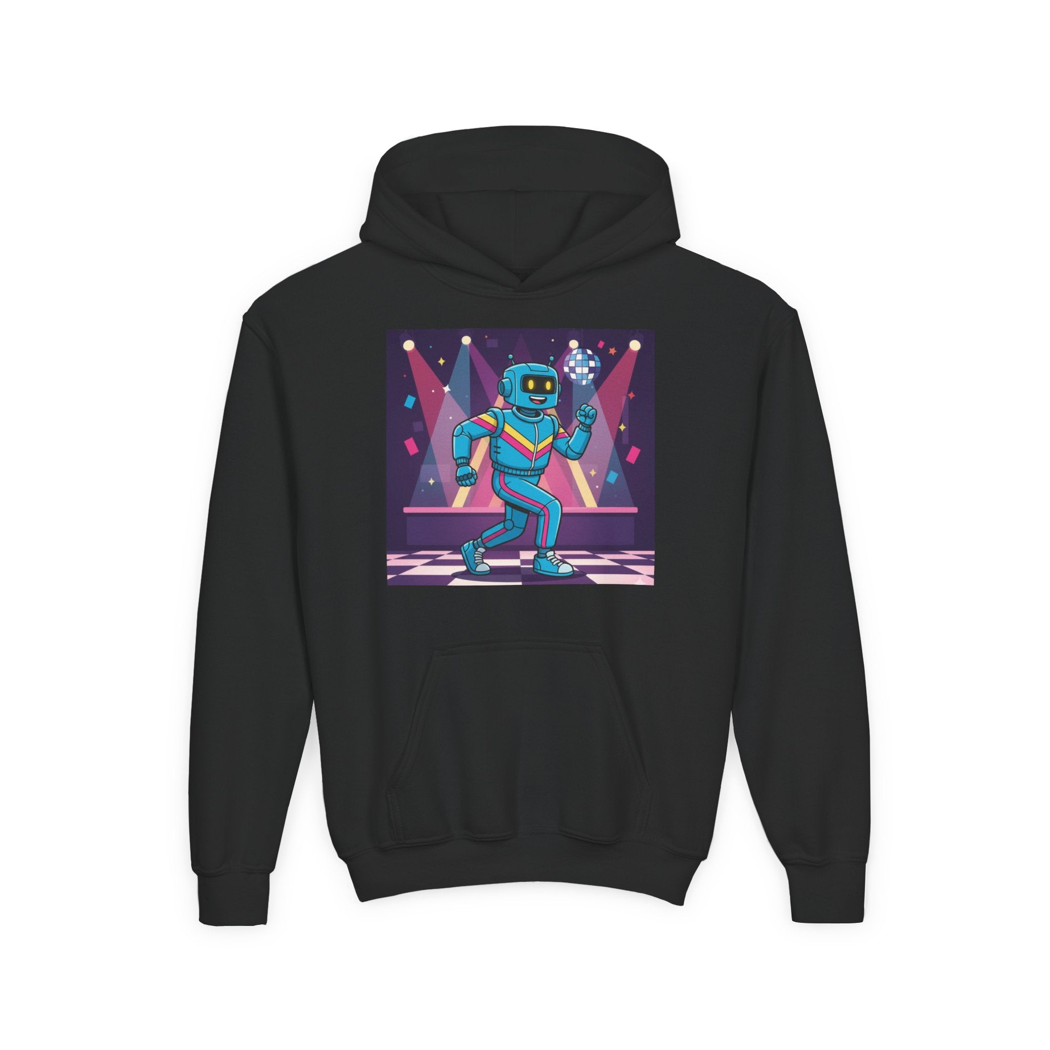 Kids Robot Disco Hoodie — 'Freaky Ko' Back Logo Youth Sweatshirt