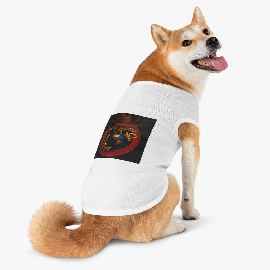 Stylish Pet Tank Top with Earth and Eagle Design for Outdoor Adventures