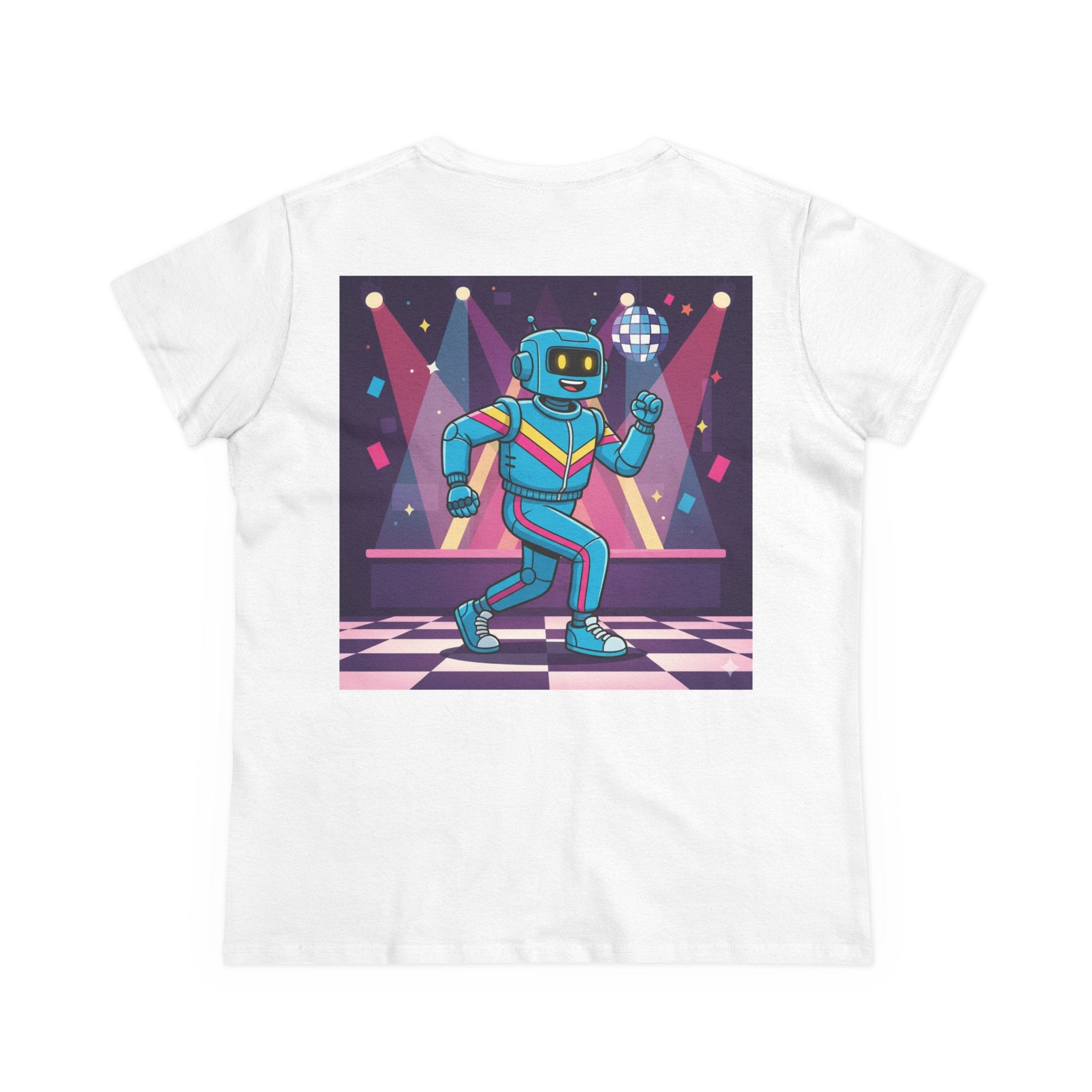 Dancing Robots Tee — “We Can Dance If We Want To” Women's Cotton T‑Shirt