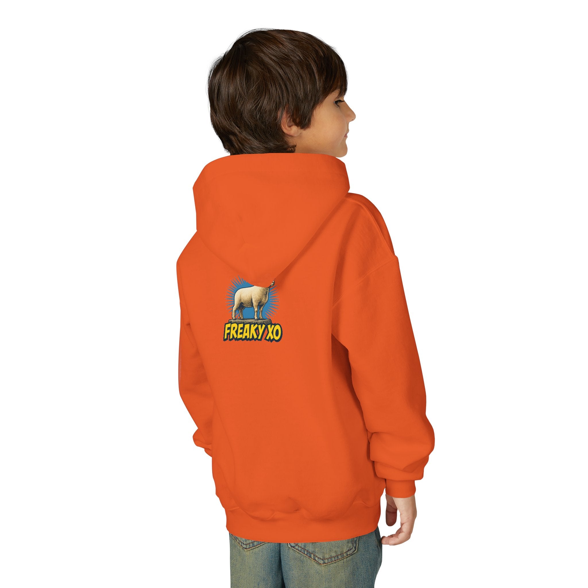 Kids Robot Disco Hoodie — 'Freaky Ko' Back Logo Youth Sweatshirt