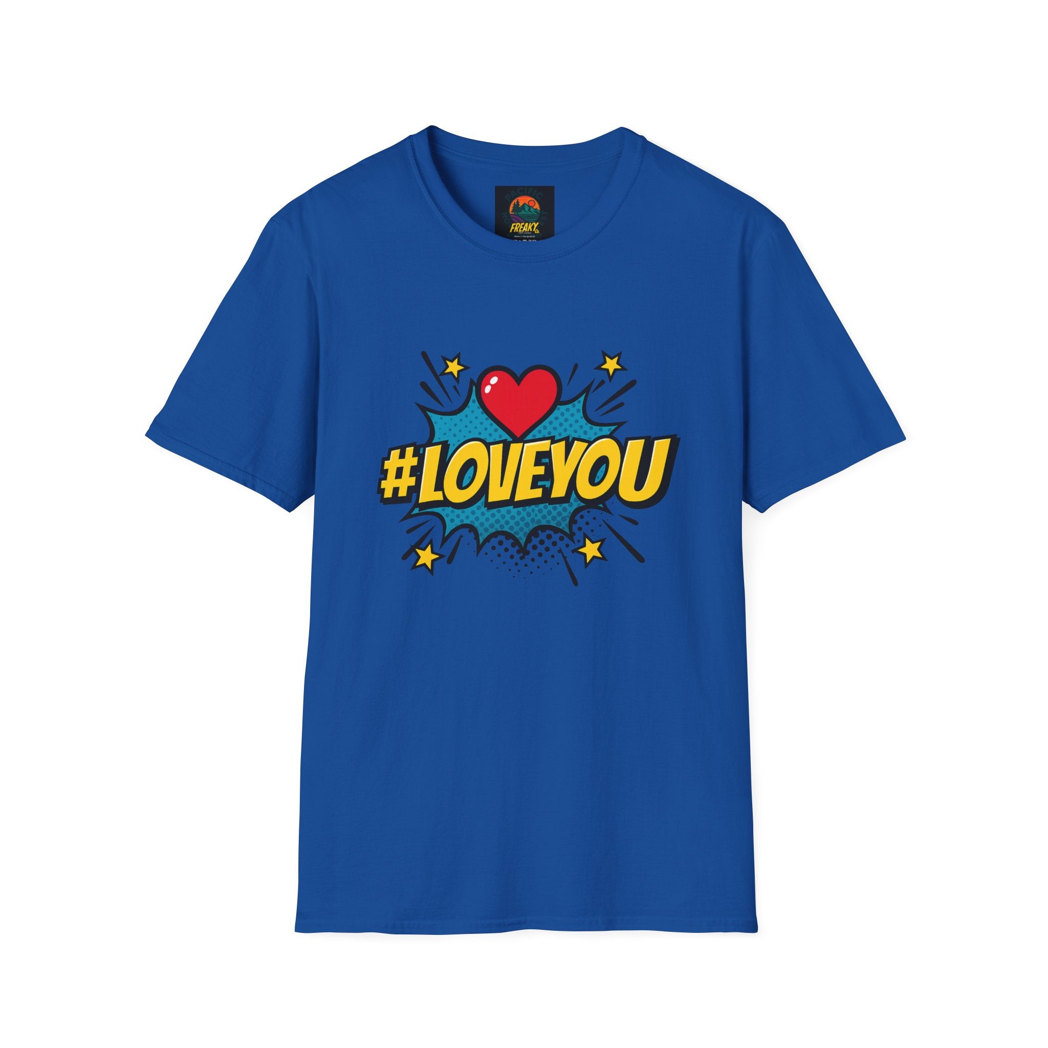 I Love You Pop Art T-Shirt — Retro Comic Heart Design