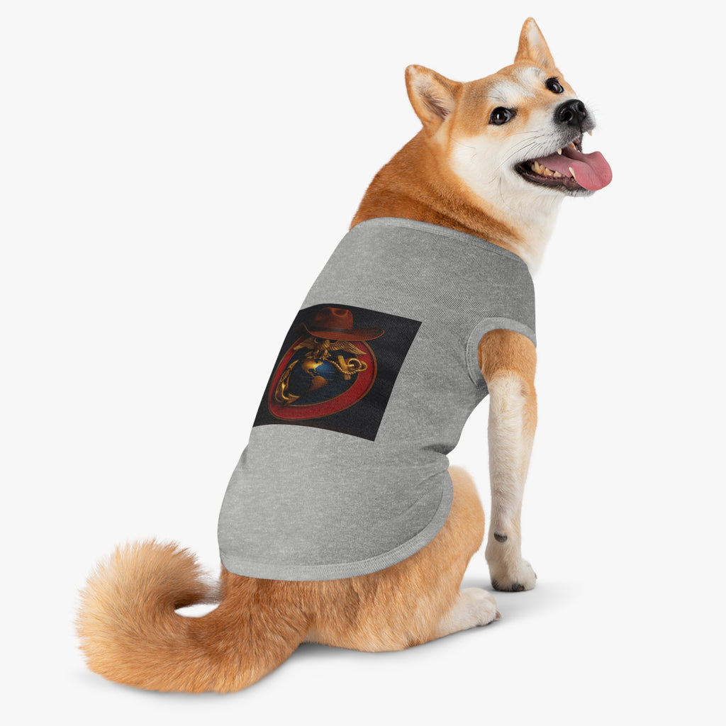 Stylish Pet Tank Top with Earth and Eagle Design for Outdoor Adventures