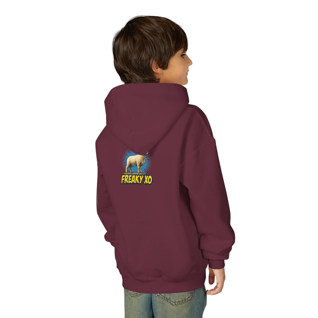 Kids Robot Disco Hoodie — 'Freaky Ko' Back Logo Youth Sweatshirt