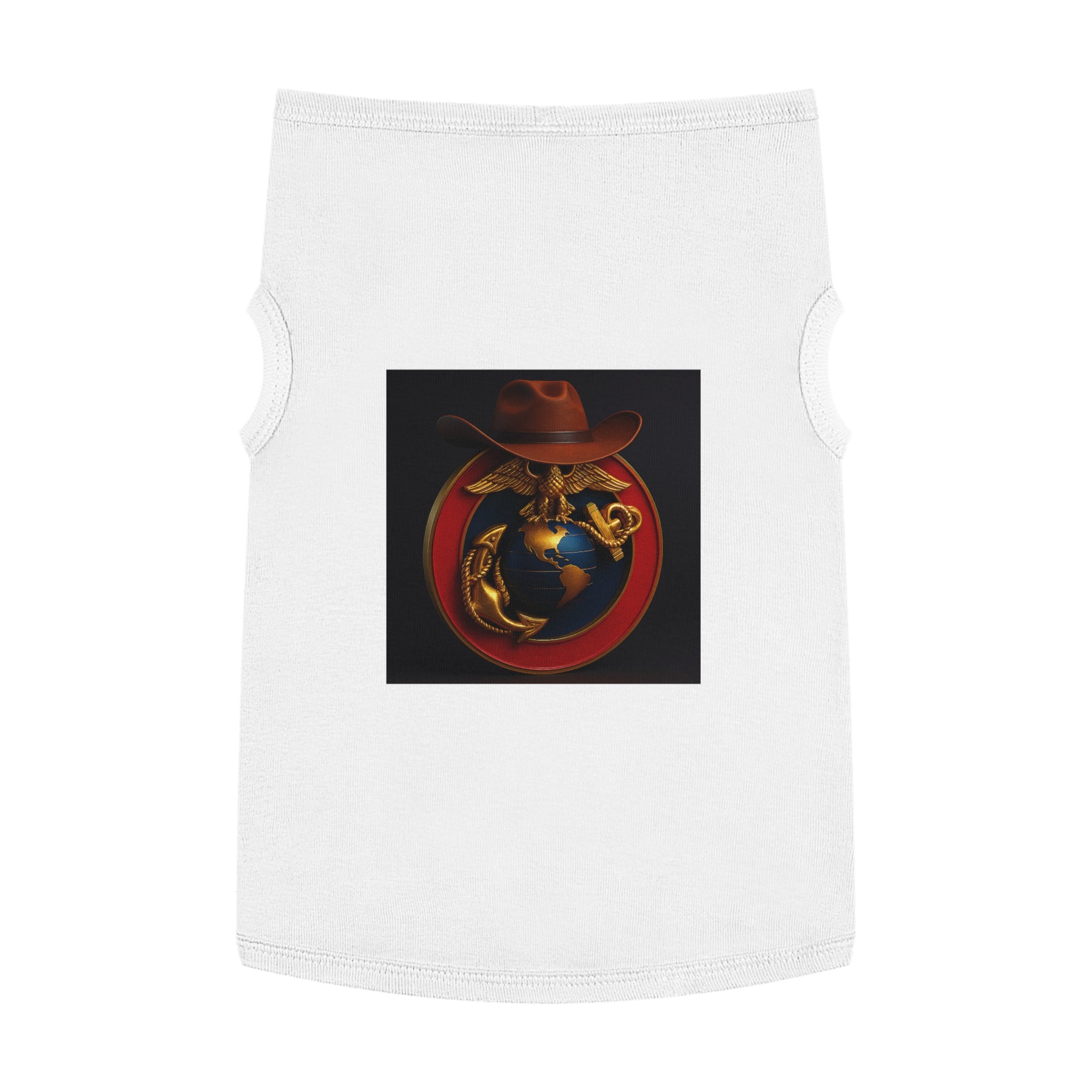 Stylish Pet Tank Top with Earth and Eagle Design for Outdoor Adventures