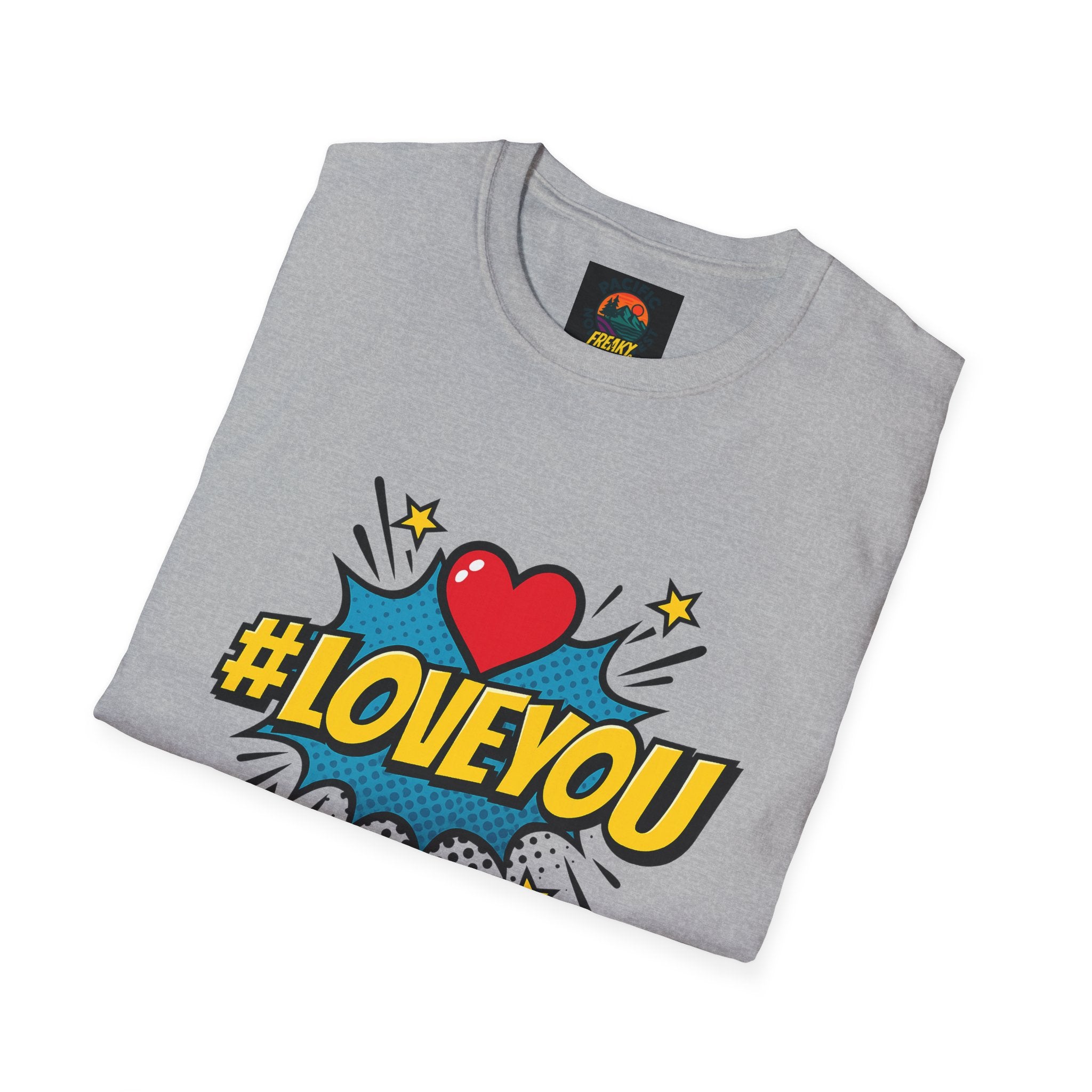 I Love You Pop Art T-Shirt — Retro Comic Heart Design