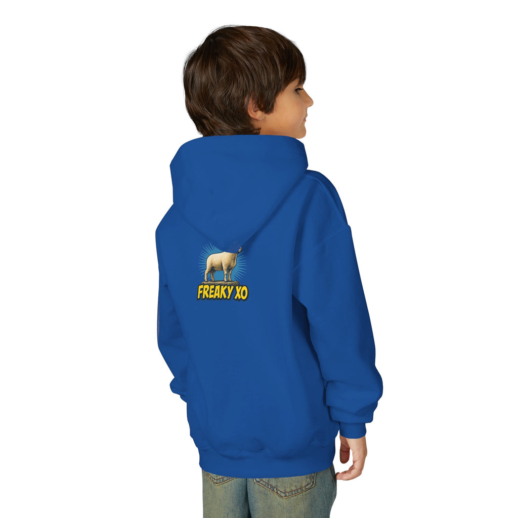 Kids Robot Disco Hoodie — 'Freaky Ko' Back Logo Youth Sweatshirt