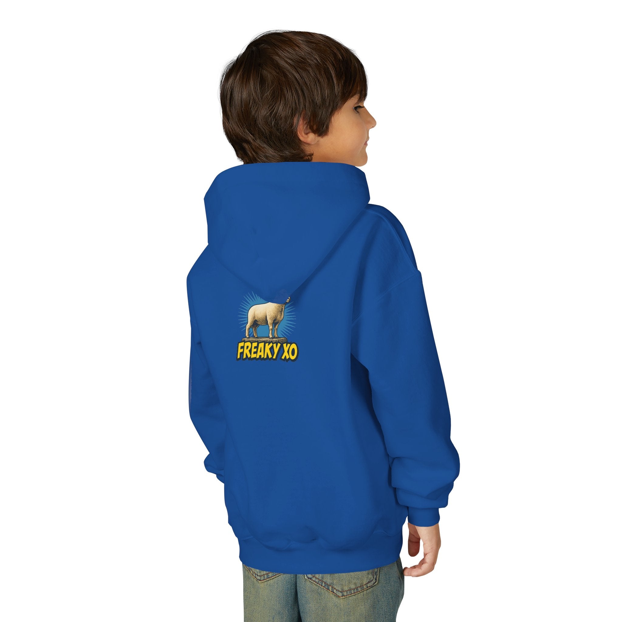 Kids Robot Disco Hoodie — 'Freaky Ko' Back Logo Youth Sweatshirt