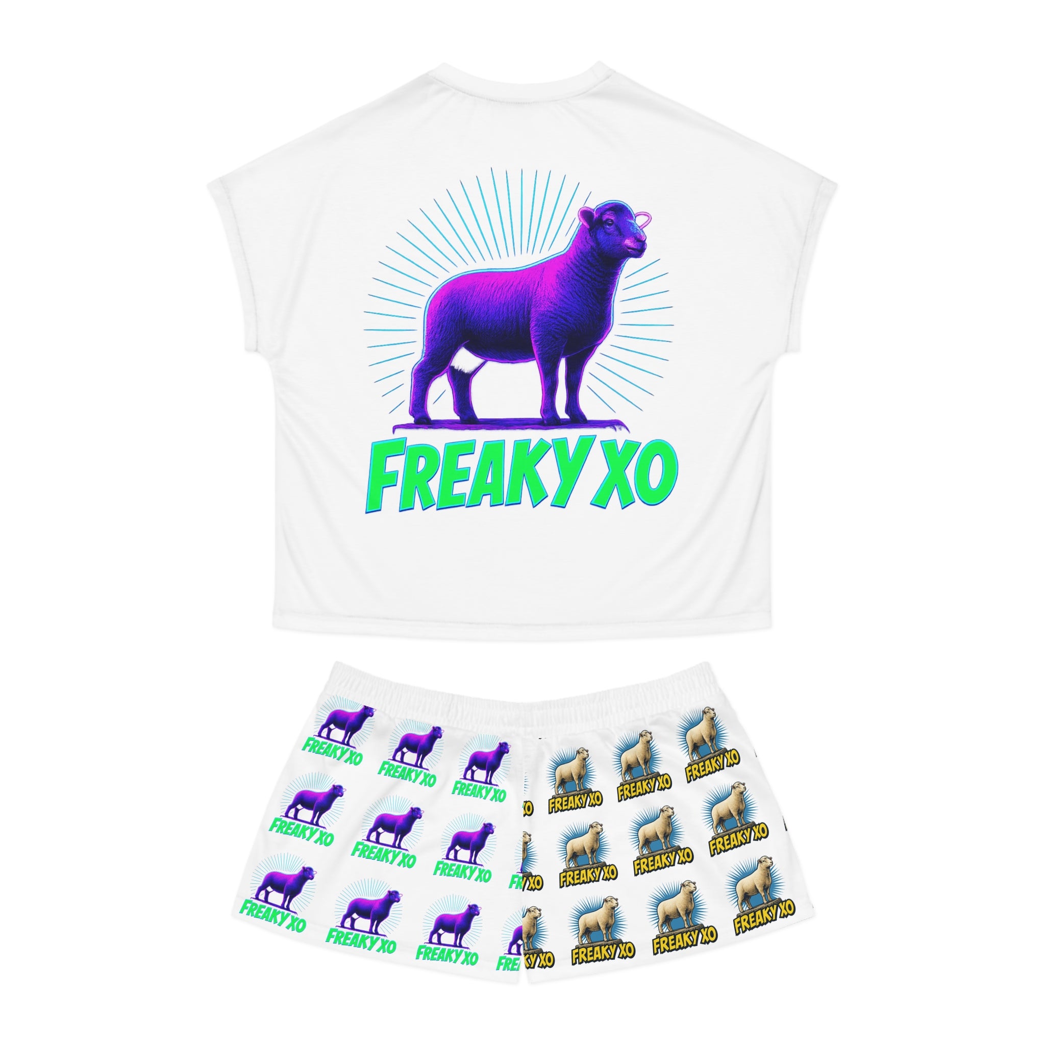 Freaky XO Women's Short Pajama Set - Fun & Quirky Sleepwear