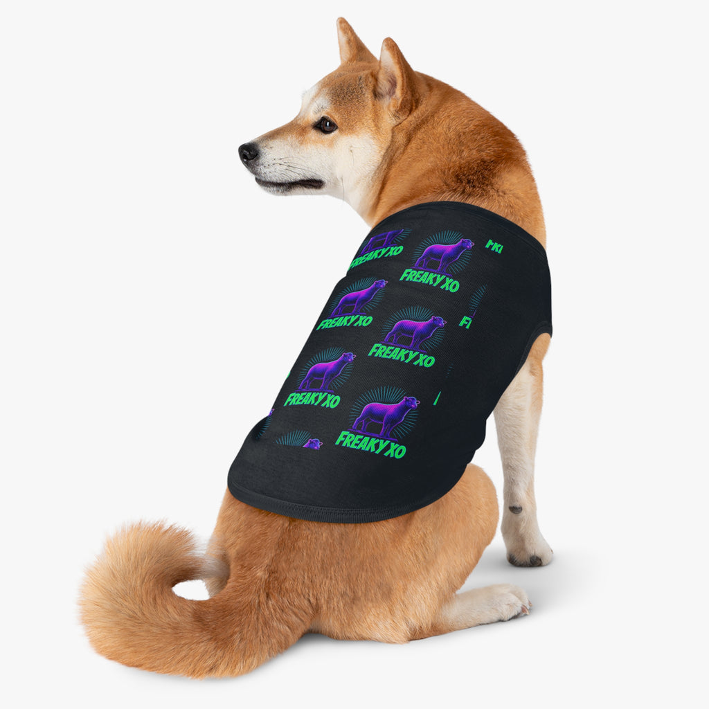 Freaky XO Pet Tank Top - Vibrant Neon Design for Stylish Pets
