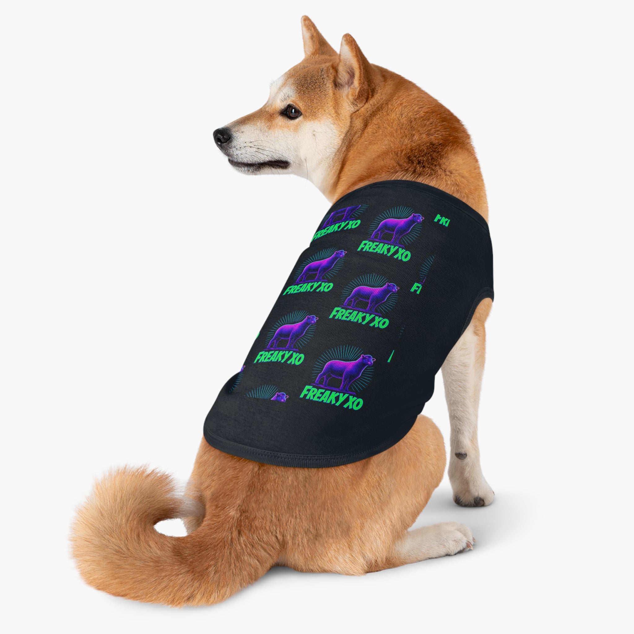 Freaky XO Pet Tank Top - Vibrant Neon Design for Stylish Pets