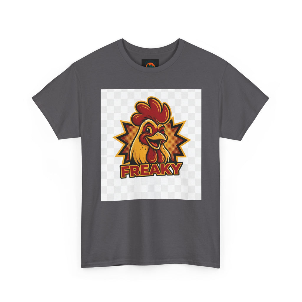 Freaky Rooster Unisex Heavy Cotton Tee - Fun Graphic T-Shirt for Chicken Lovers