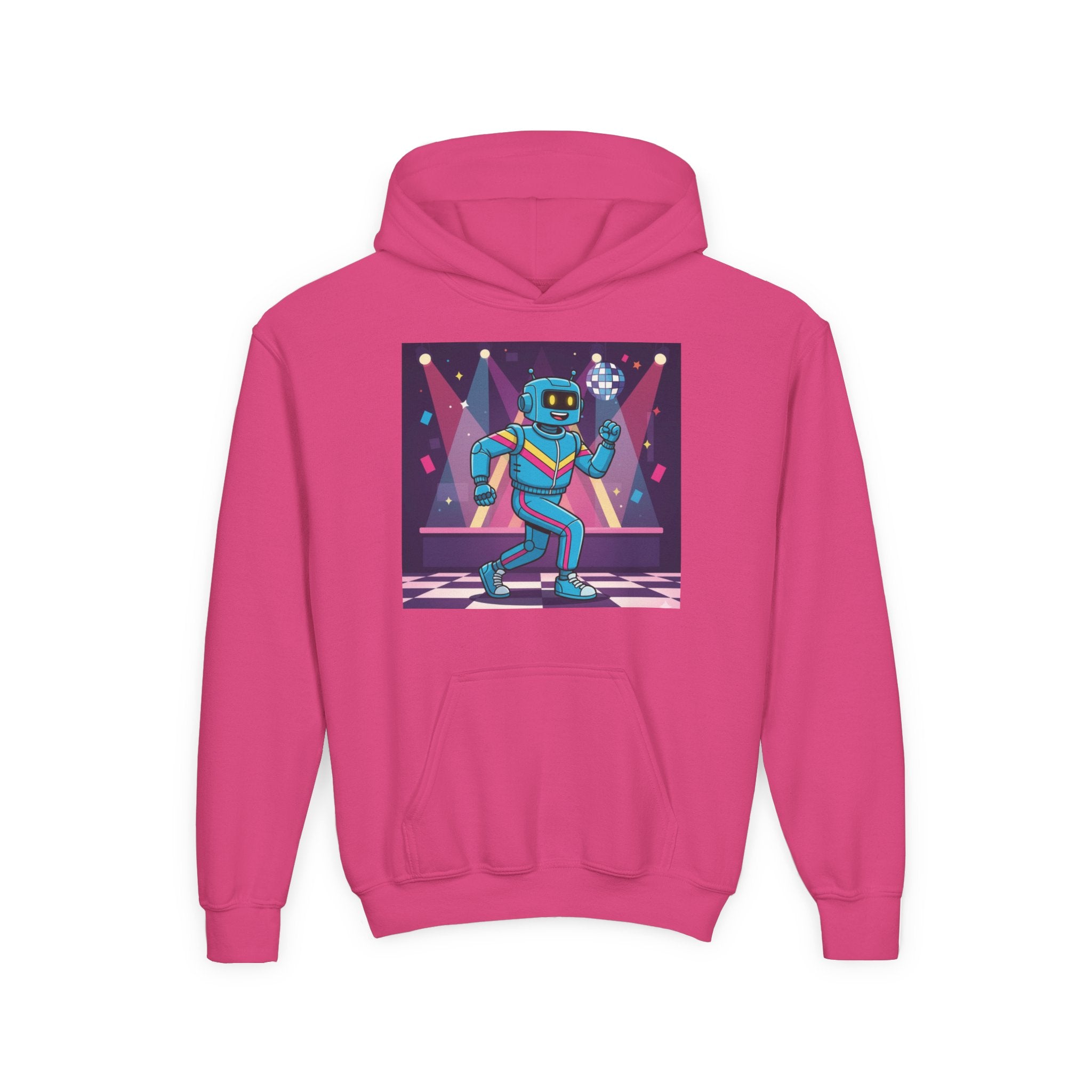 Kids Robot Disco Hoodie — 'Freaky Ko' Back Logo Youth Sweatshirt