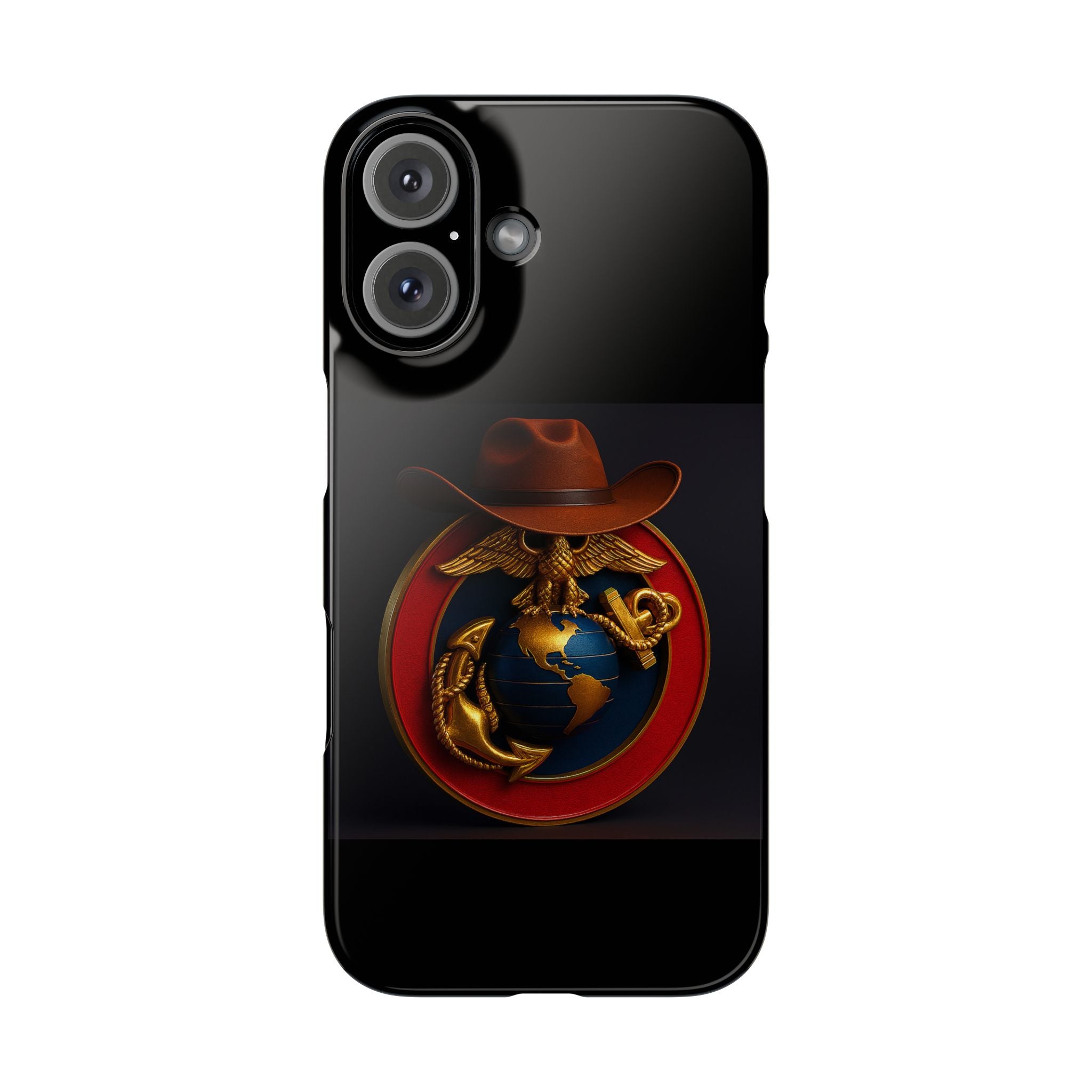 Slim Phone Case with Marine Corps Eagle Globe and Anchor Design