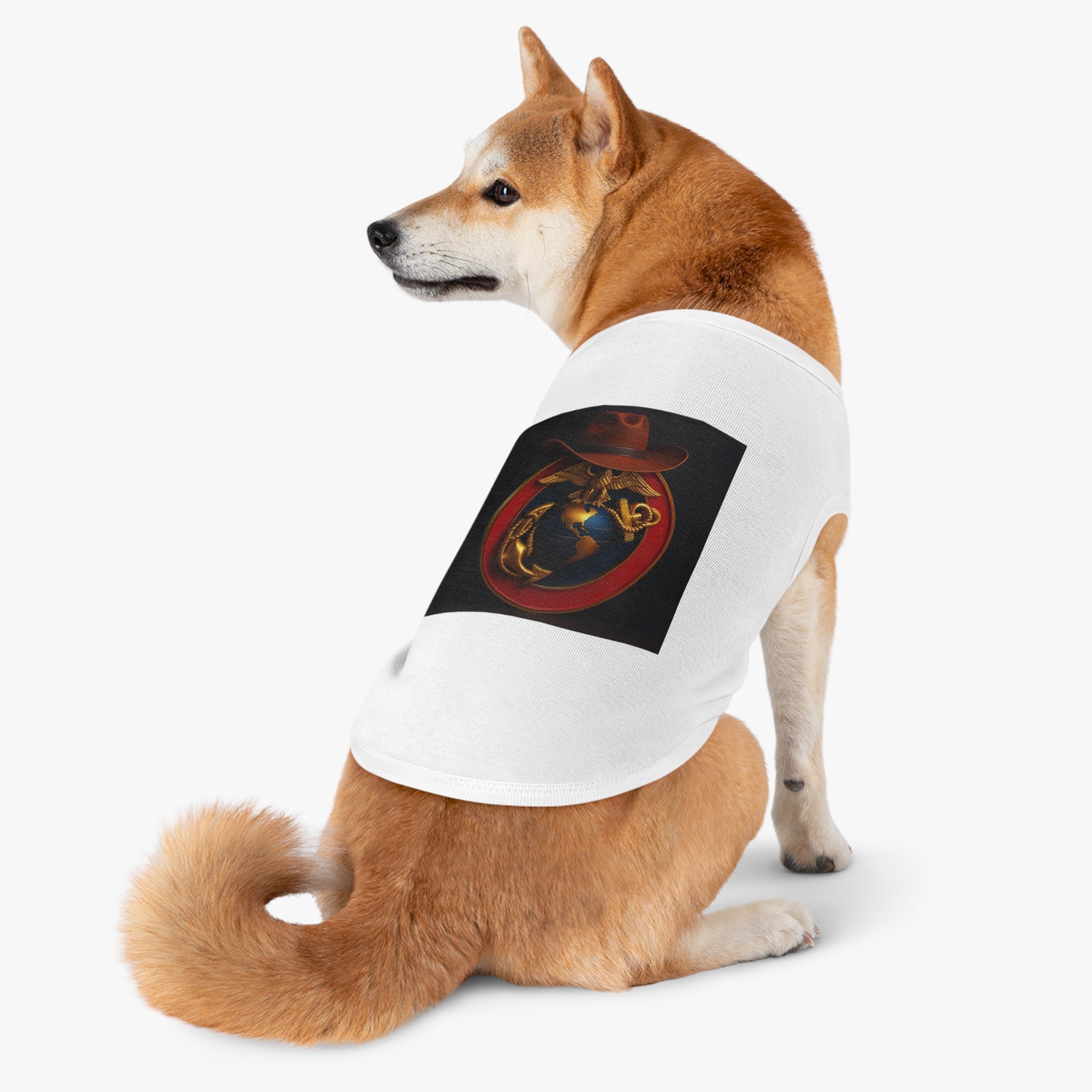 Stylish Pet Tank Top with Earth and Eagle Design for Outdoor Adventures