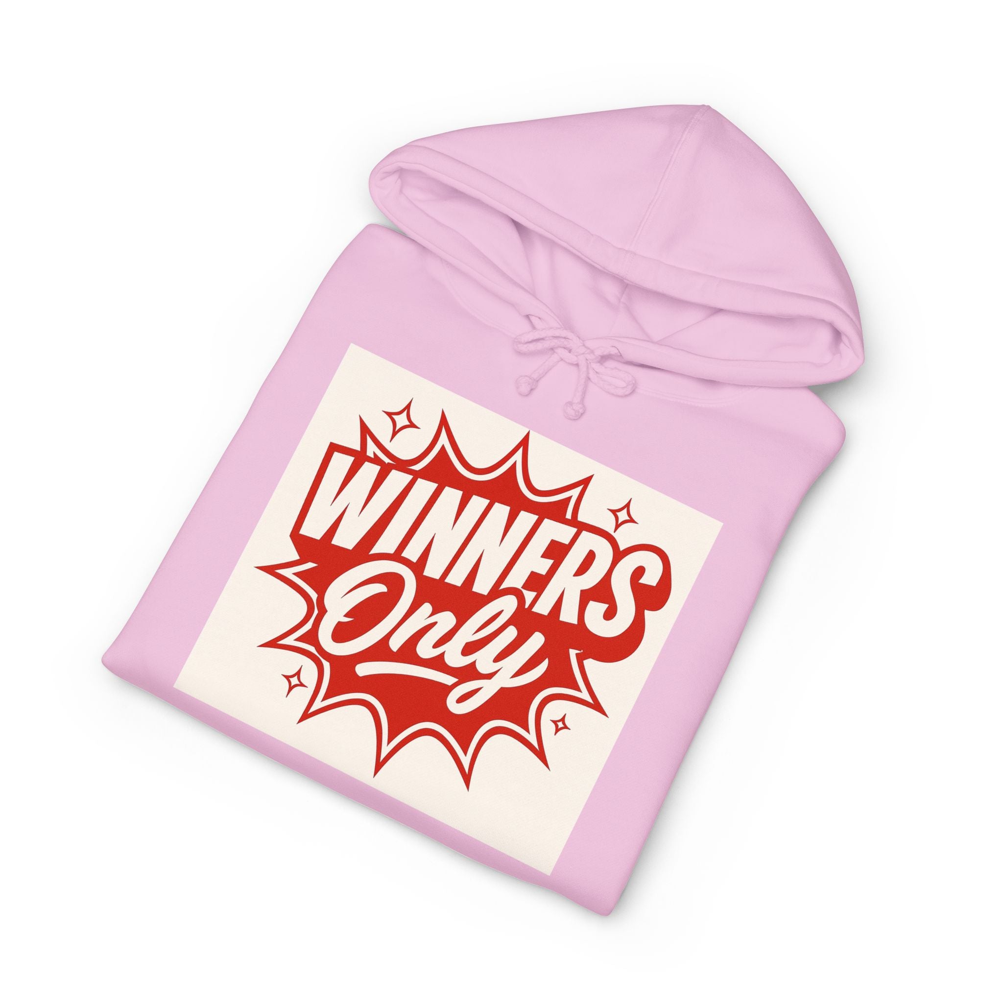 Winners Only Hooded Sweatshirt - Unisex Heavyweight, Fun Retro Design