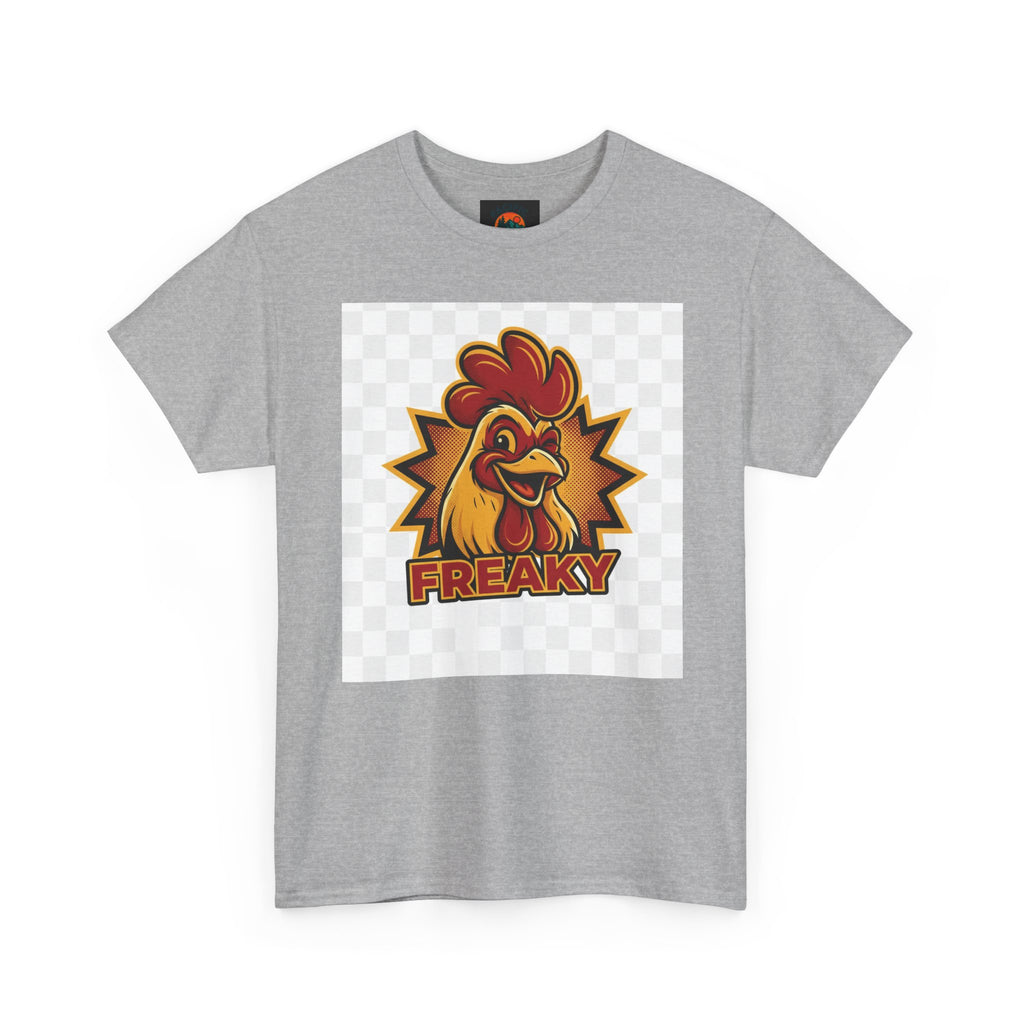Freaky Rooster Unisex Heavy Cotton Tee - Fun Graphic T-Shirt for Chicken Lovers