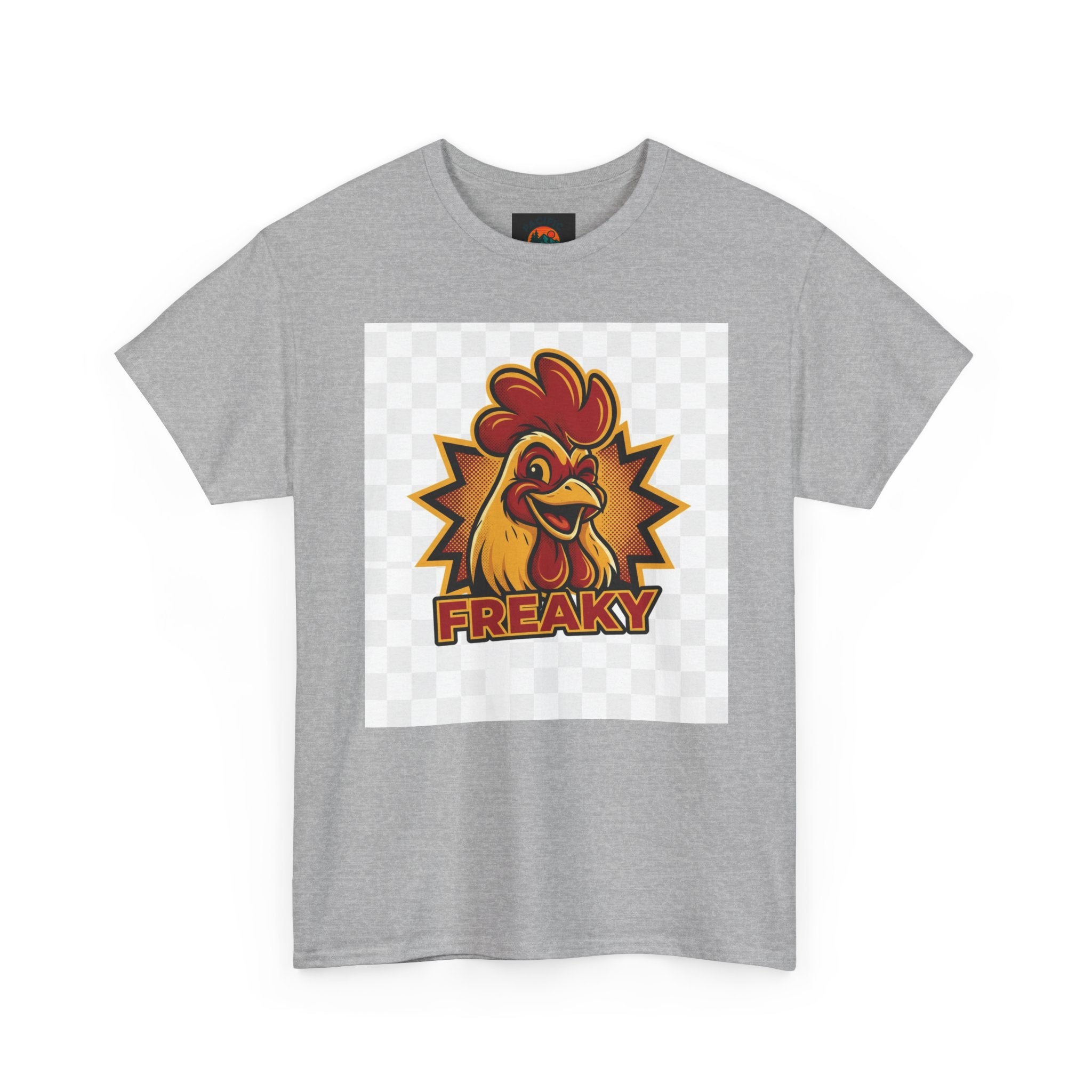Freaky Rooster Unisex Heavy Cotton Tee - Fun Graphic T-Shirt for Chicken Lovers