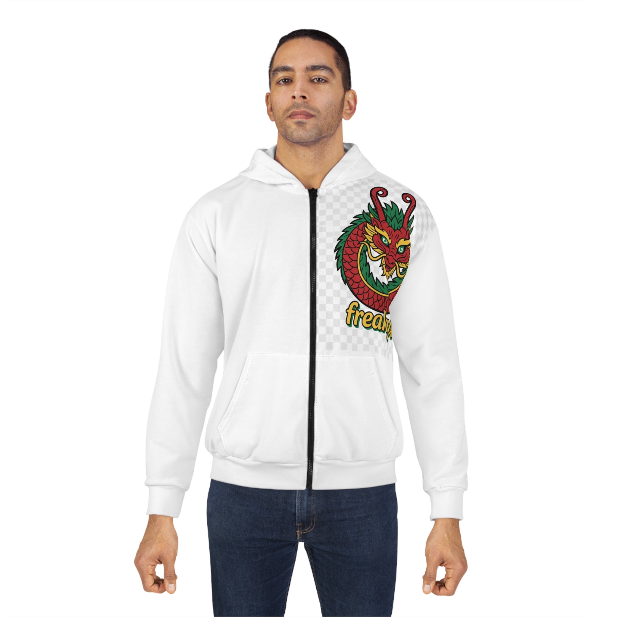 Freaky Dragon Unisex Zip Hoodie